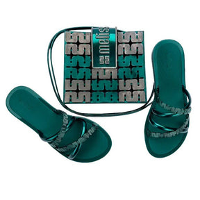 Combo Melissa Golden e Bolsa Verde