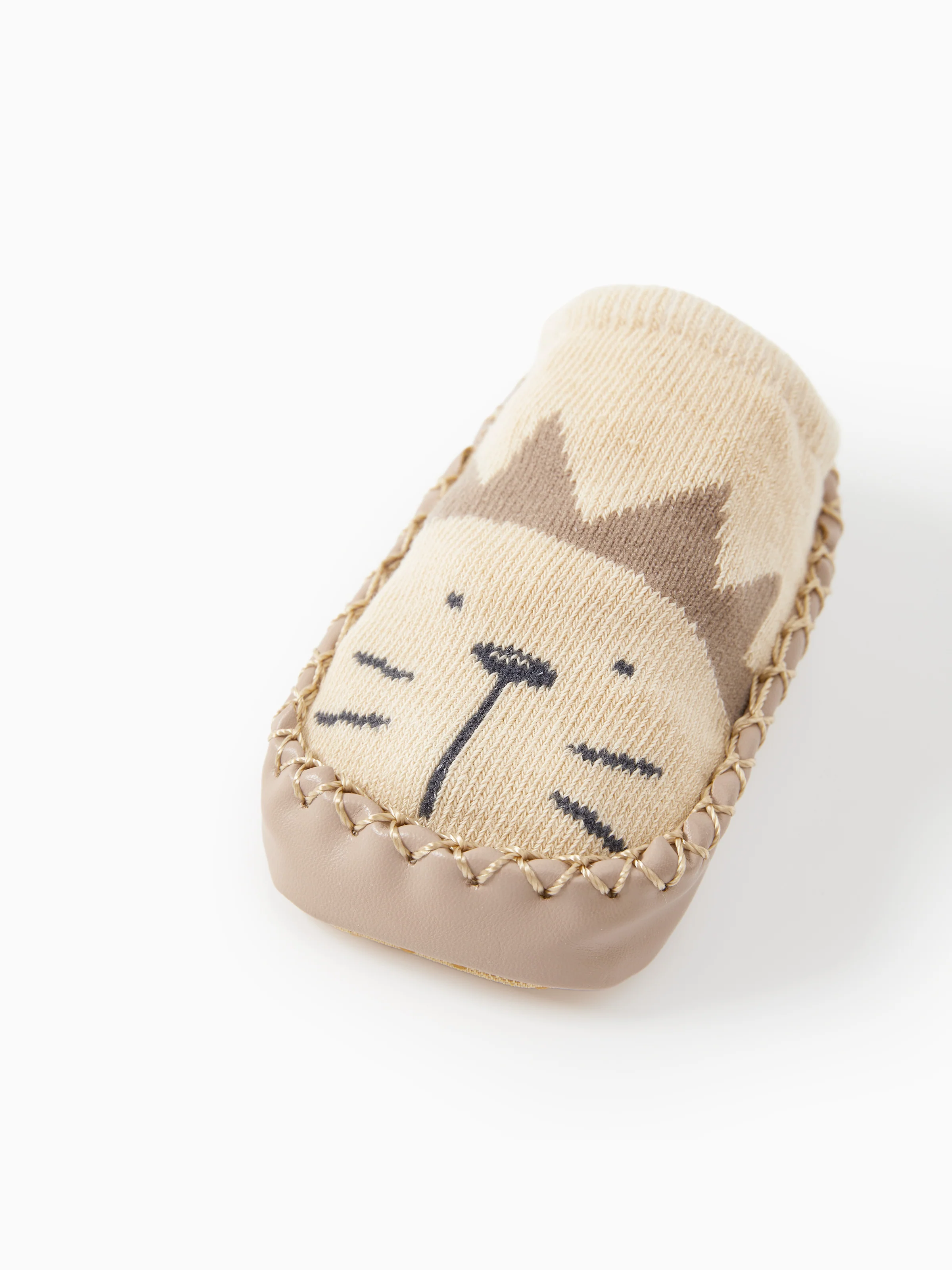 Baby Animal Print Antiskid Shoe Socks Brown - Image 2