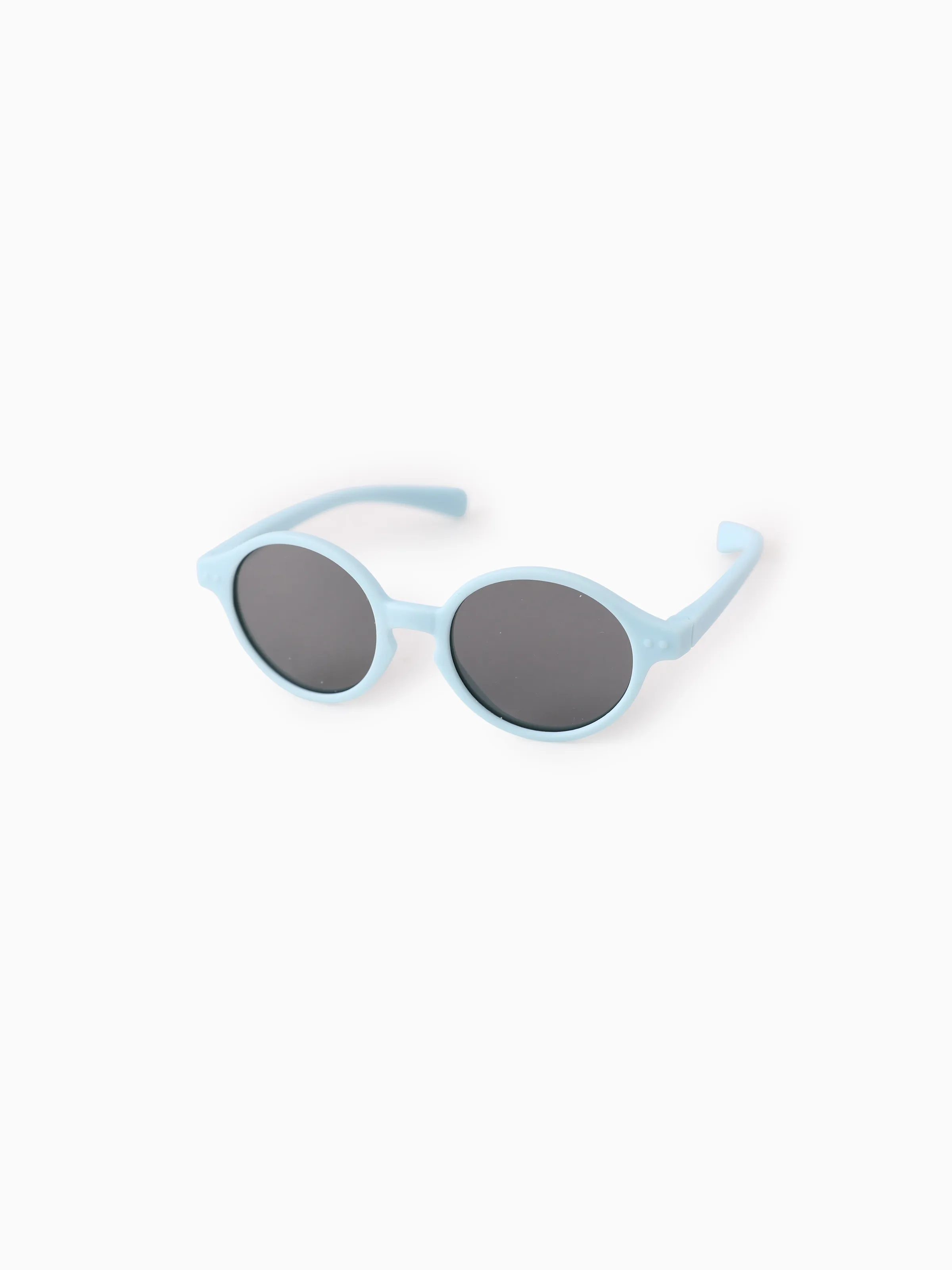 Polarized Round Baby Sunglasses Silicone Blue - Image 2