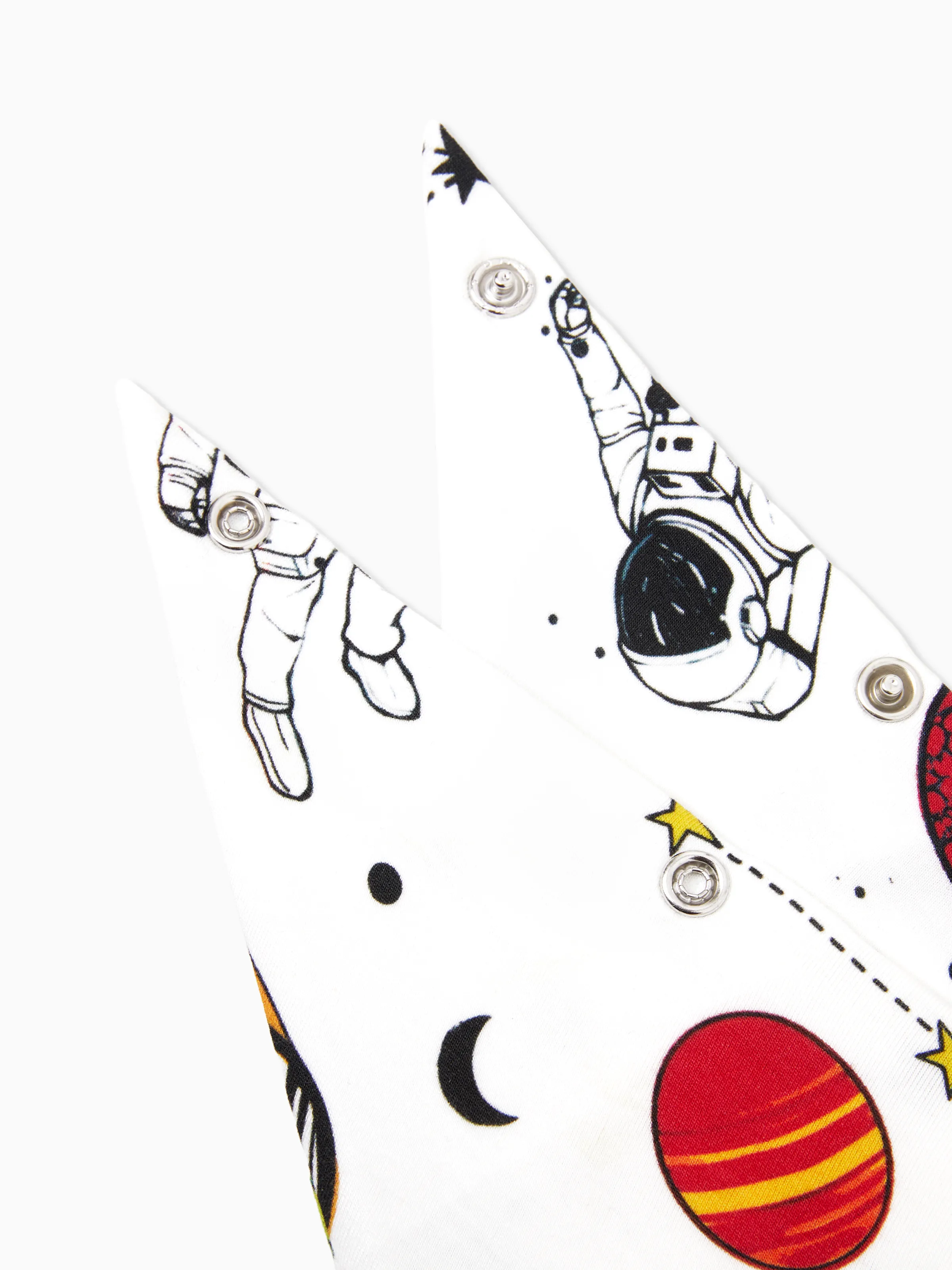 Bamboo Family Pajamas Space Theme Print Short-sleeve Matching Pajama set ( Snug-Fitting for Children ) White - Image 25