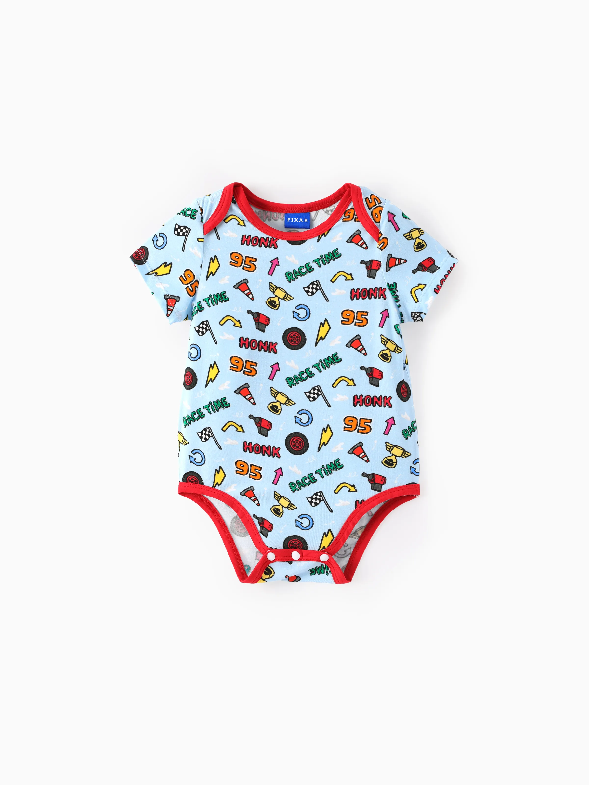 Cars Bamboo Baby Boy 3-Pack Lightning McQueen Printed Bodysuit Multi-color - Image 16