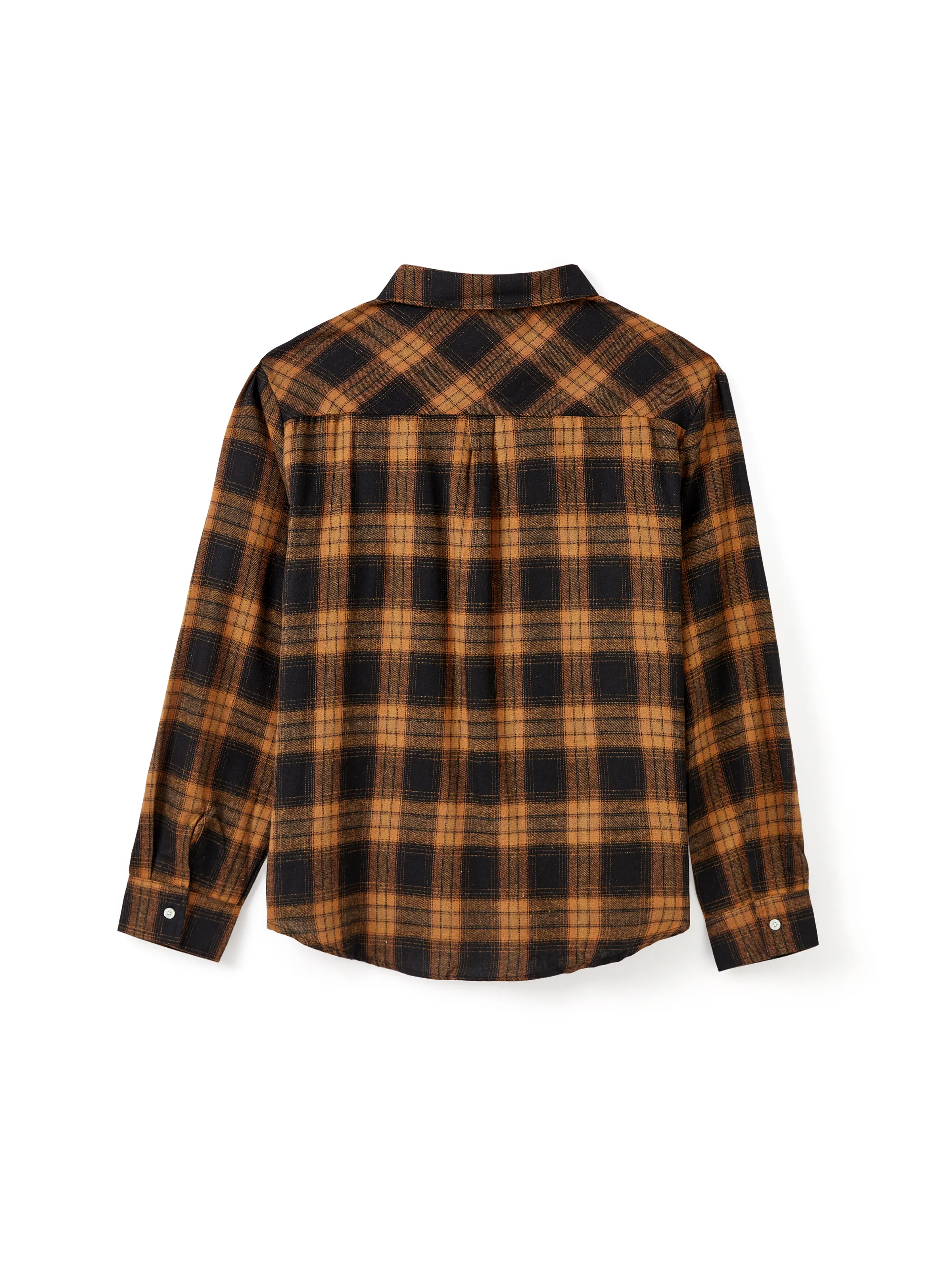 Christmas Family Matching Sets Brown&Black Check Plaid Long-sleeve Botton Dwon Top/Dress/Romper BrownishBlack - Image 23