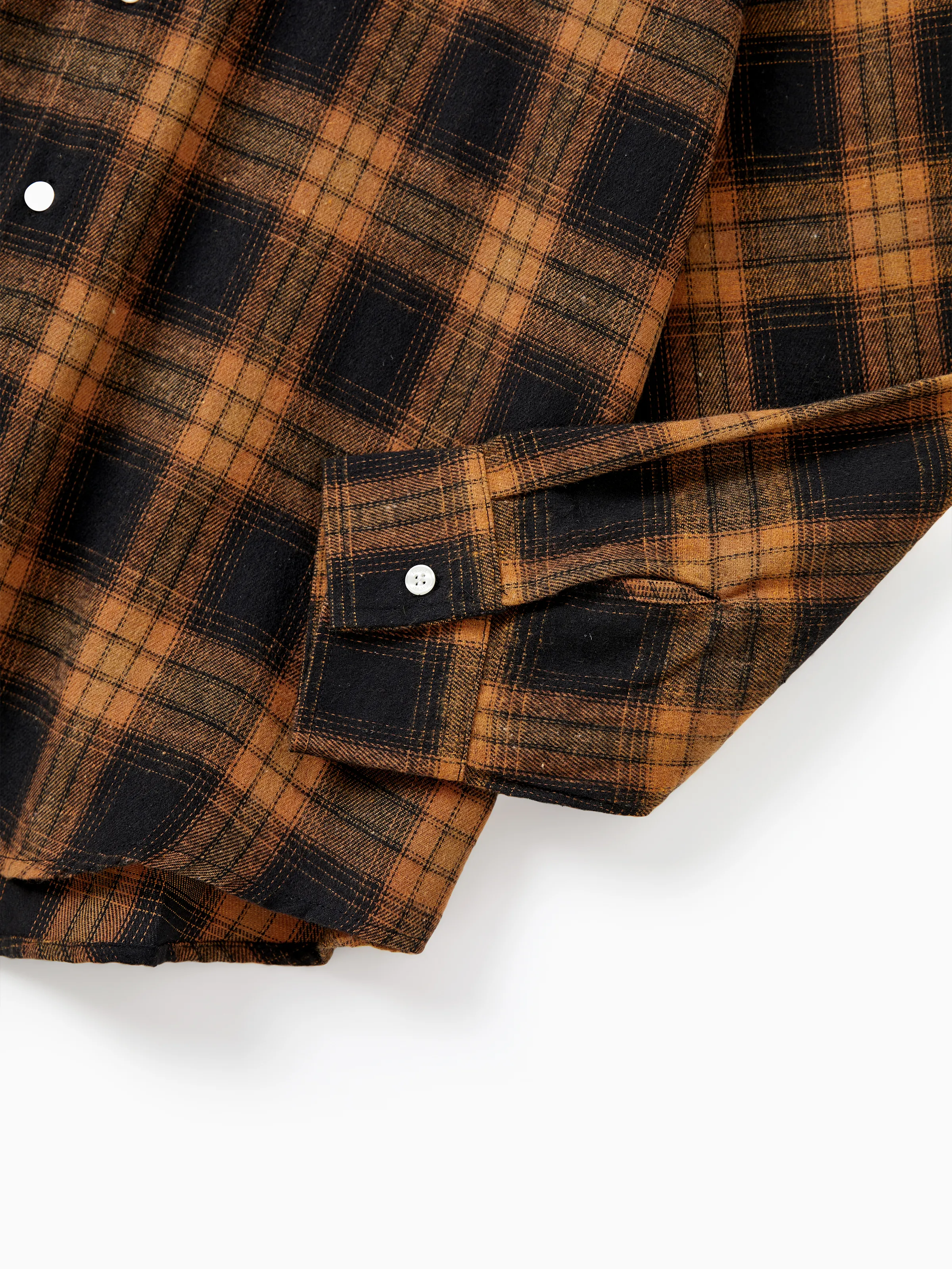 Christmas Family Matching Sets Brown&Black Check Plaid Long-sleeve Botton Dwon Top/Dress/Romper BrownishBlack - Image 25