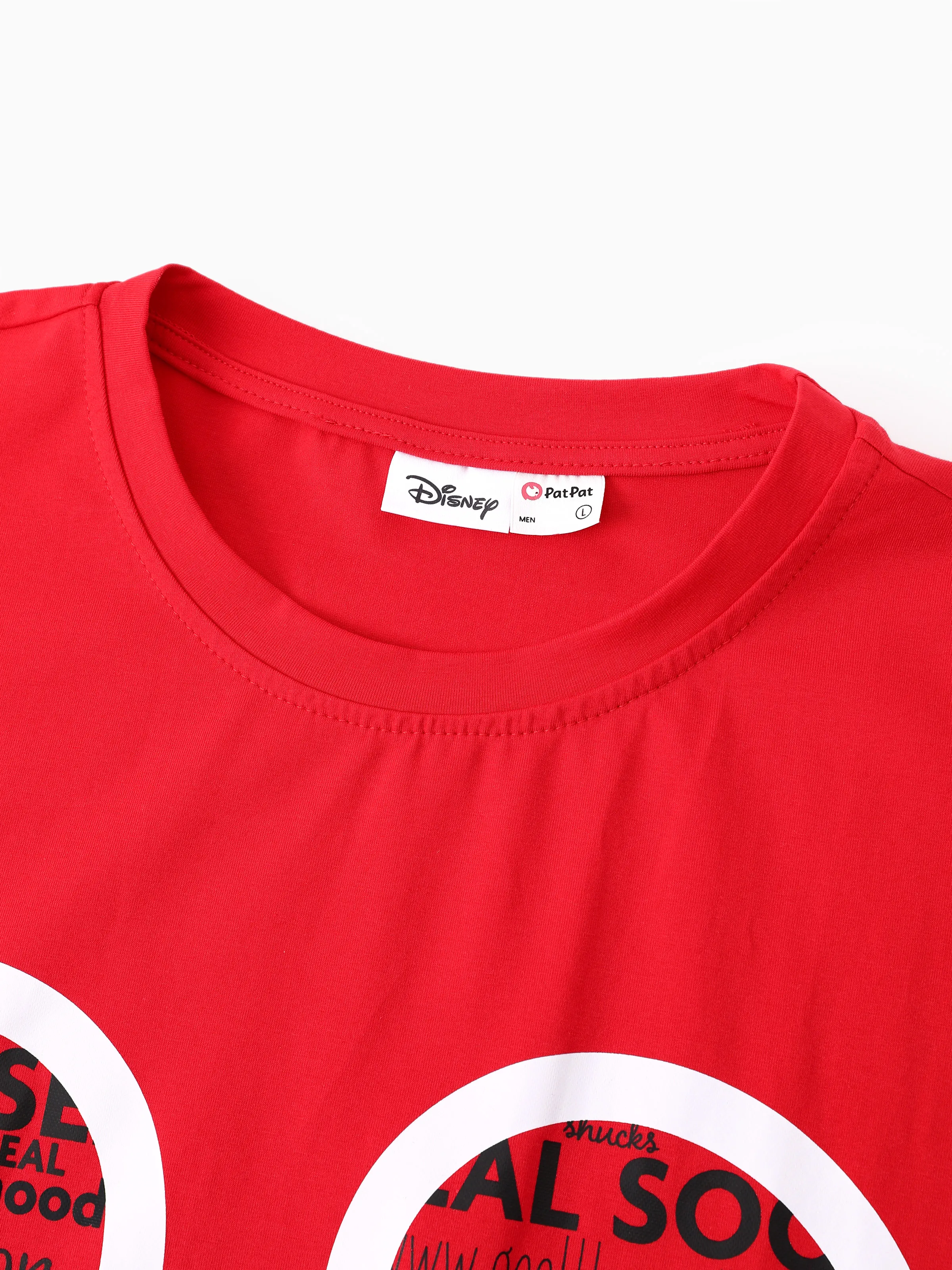 Disney Mickey and Friends Daddy and Me Family matching 1pc Mickey Mouse Graffiti Cotton T-shirt or Colorblock Dress with Built-in Shorts & Pockets or Naia™ Allover Romper Red - Image 6
