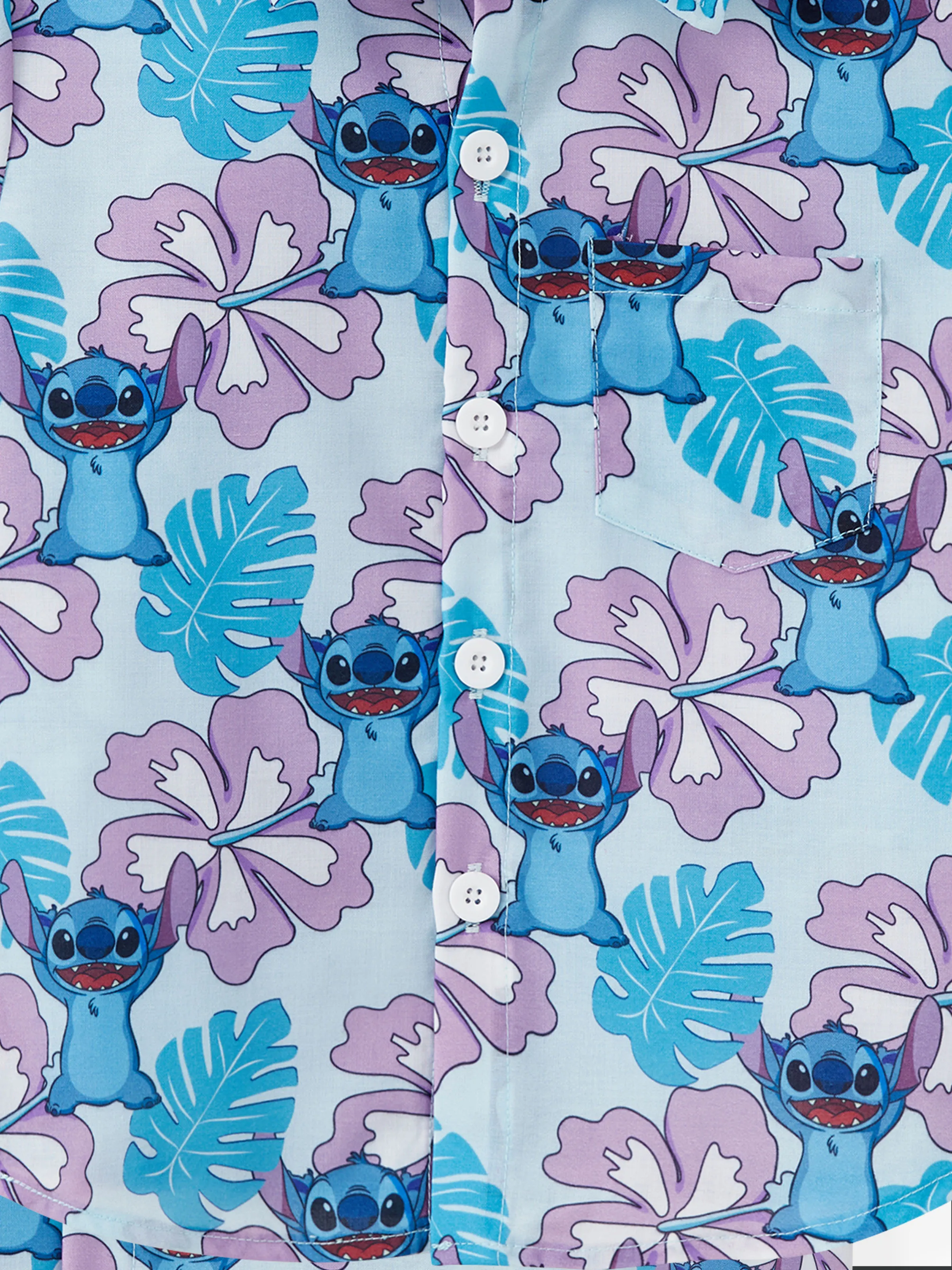 Disney Stitch Daddy and Me Family Matching Naia™ Stitch and Hawaii Style Floral Print Sleeveless Dress/Onesie/Shirt Multi-color - Image 11