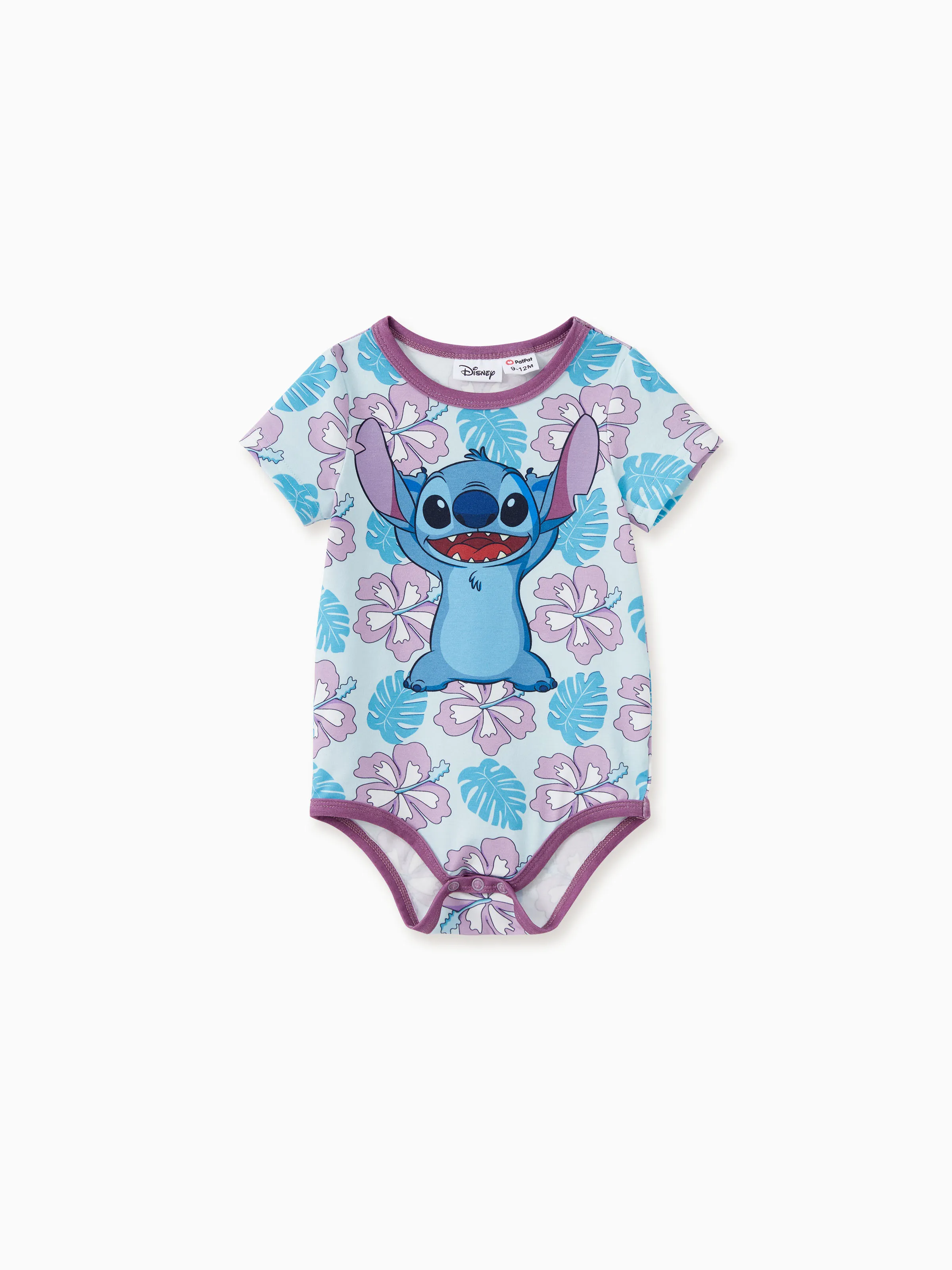 Disney Stitch Daddy and Me Family Matching Naia™ Stitch and Hawaii Style Floral Print Sleeveless Dress/Onesie/Shirt Multi-color - Image 12