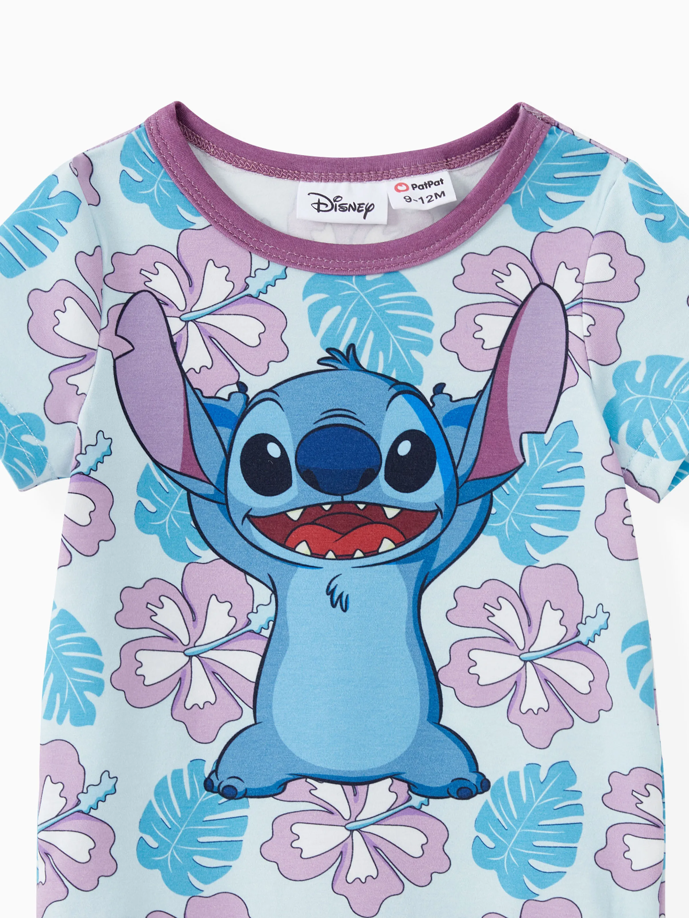 Disney Stitch Daddy and Me Family Matching Naia™ Stitch and Hawaii Style Floral Print Sleeveless Dress/Onesie/Shirt Multi-color - Image 13