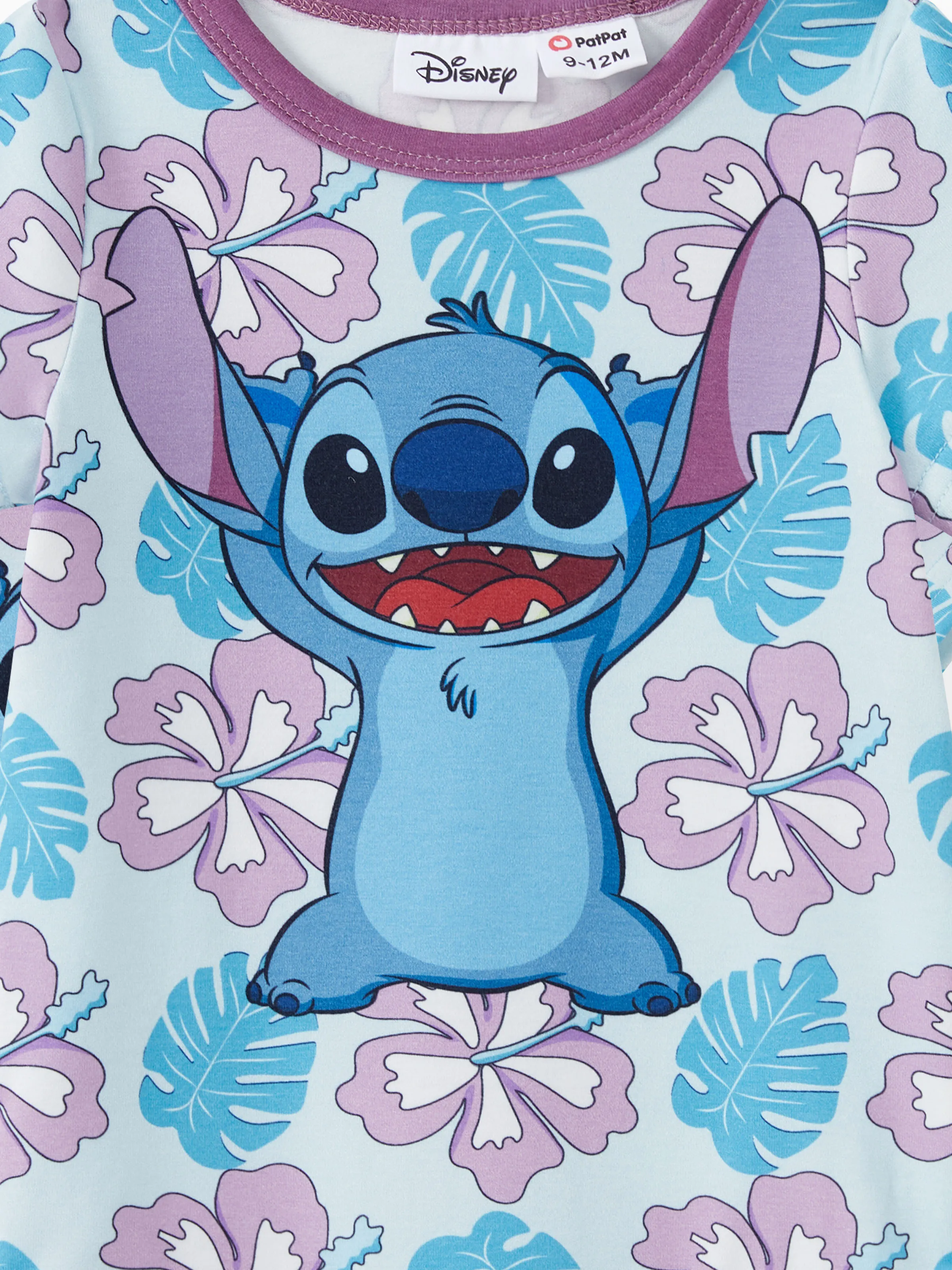Disney Stitch Daddy and Me Family Matching Naia™ Stitch and Hawaii Style Floral Print Sleeveless Dress/Onesie/Shirt Multi-color - Image 16