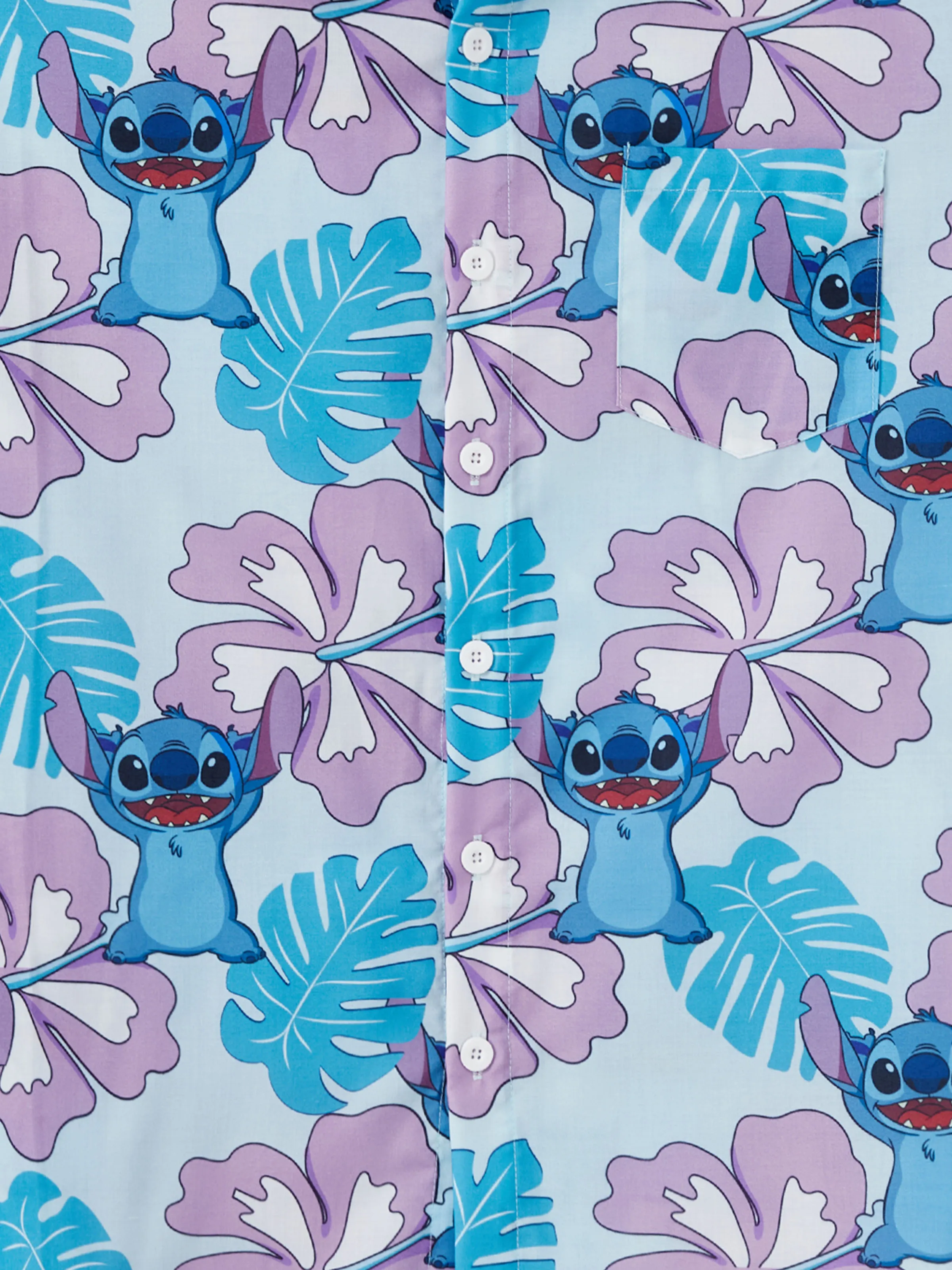 Disney Stitch Daddy and Me Family Matching Naia™ Stitch and Hawaii Style Floral Print Sleeveless Dress/Onesie/Shirt Multi-color - Image 6