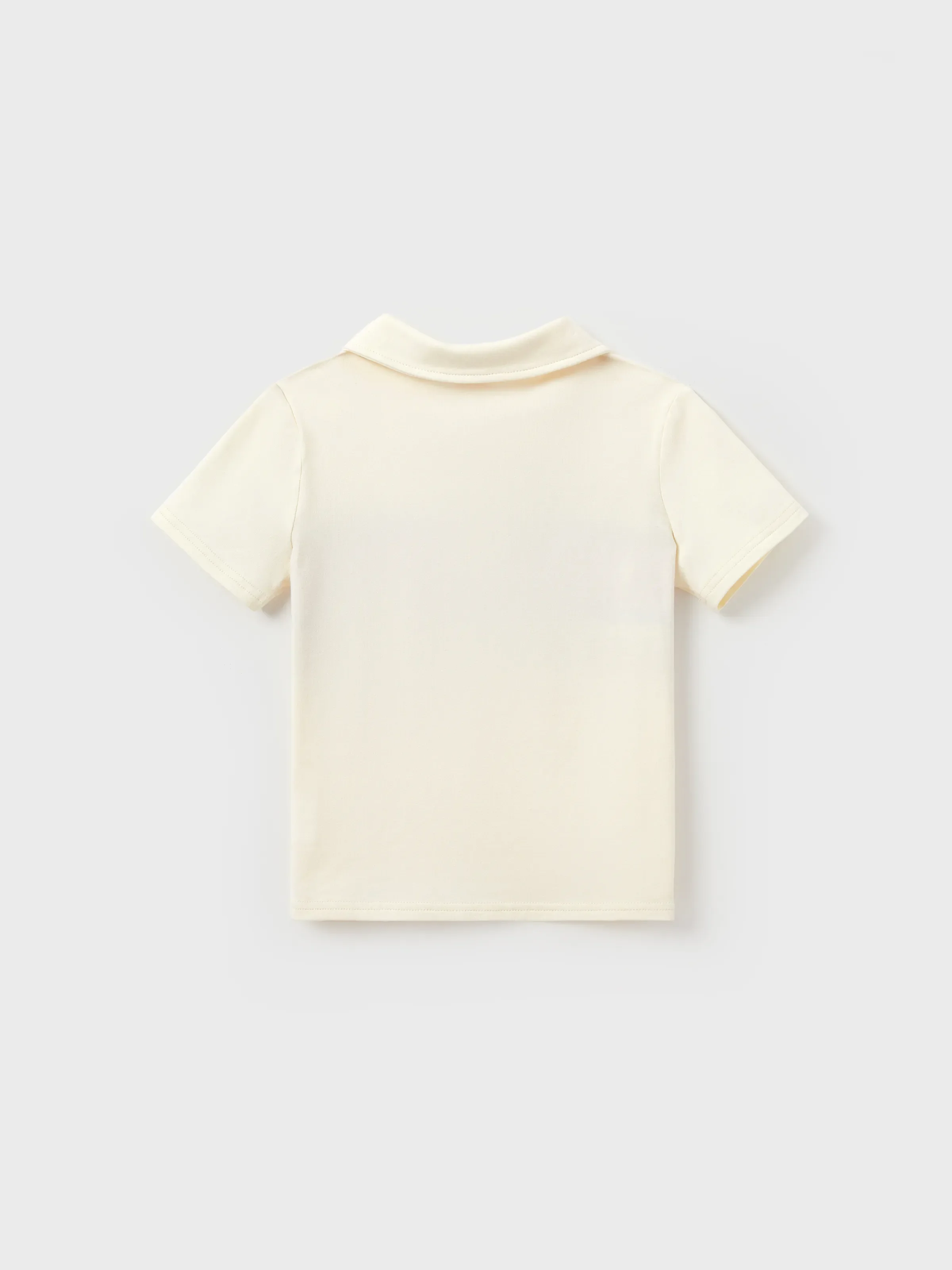 Daddy & Son Casual Outfit Colorblock Polo Collar T-shirt or Floral Print Flutter Sleeveless Dress Set Orange red - Image 9