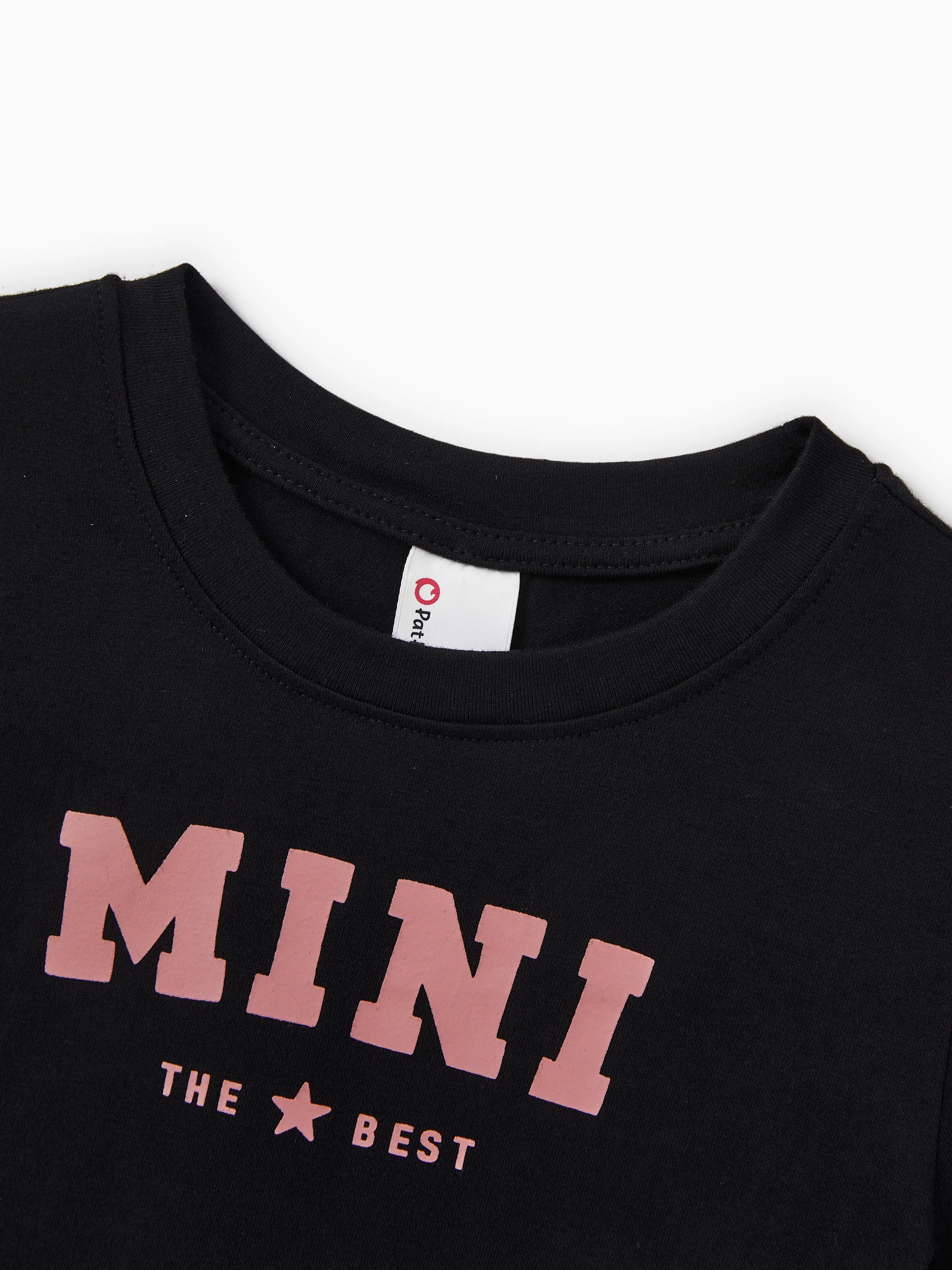 Daddy & Son Cotton T-Shirt & Dress Set Daddy / Mini Print Black Tee for Dad and boy, Floral Print splicing Dress for Mom, girl and Baby, Perfect for Summer Family Outings Black - Image 10