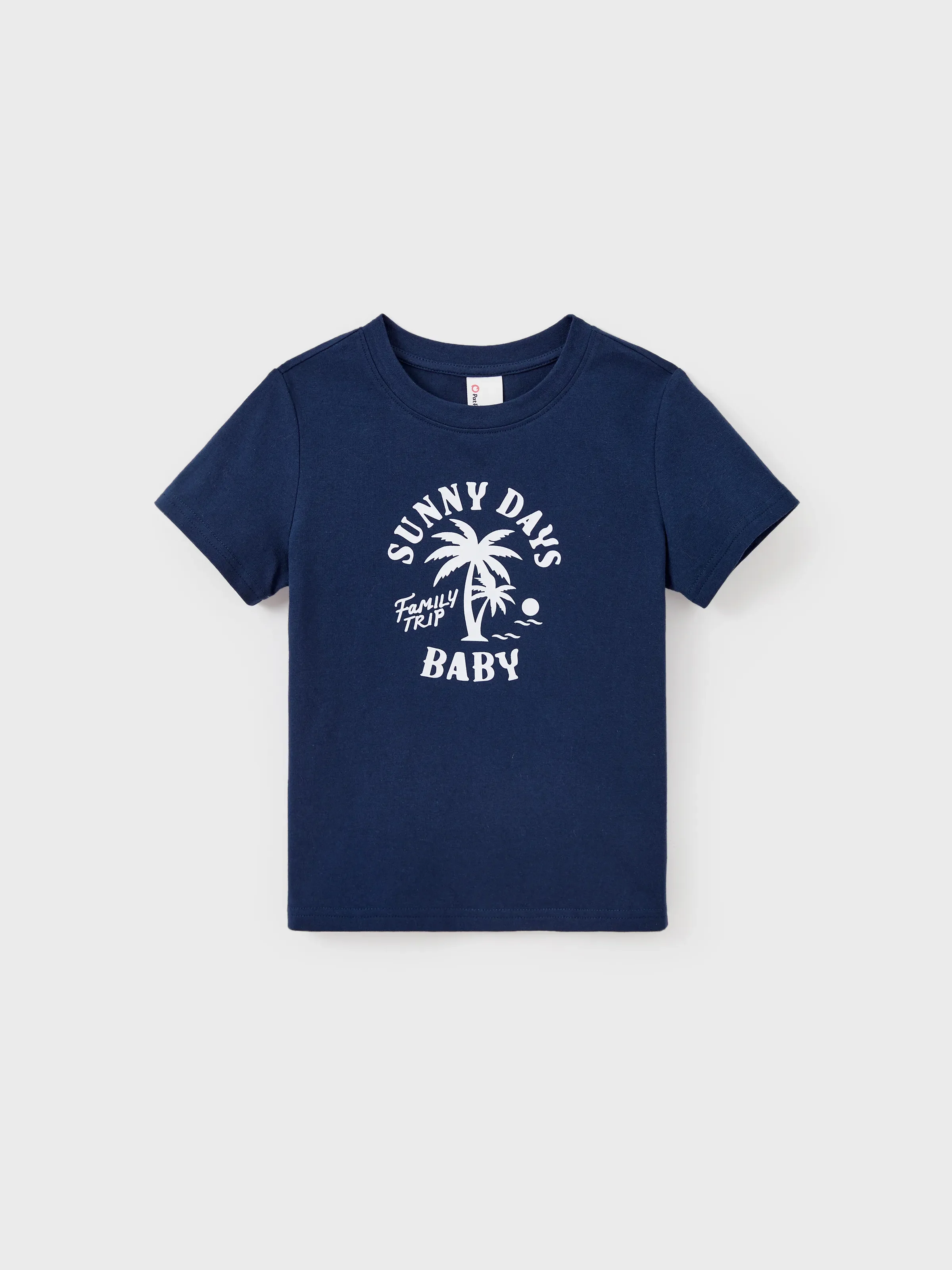Daddy & Son Cotton T-Shirt & Dress Set – Sunny Days Palm Print for Dad, Mom, Baby & Toddler, Perfect for Summer Vacations & Family Outings Tibetan blue - Image 8
