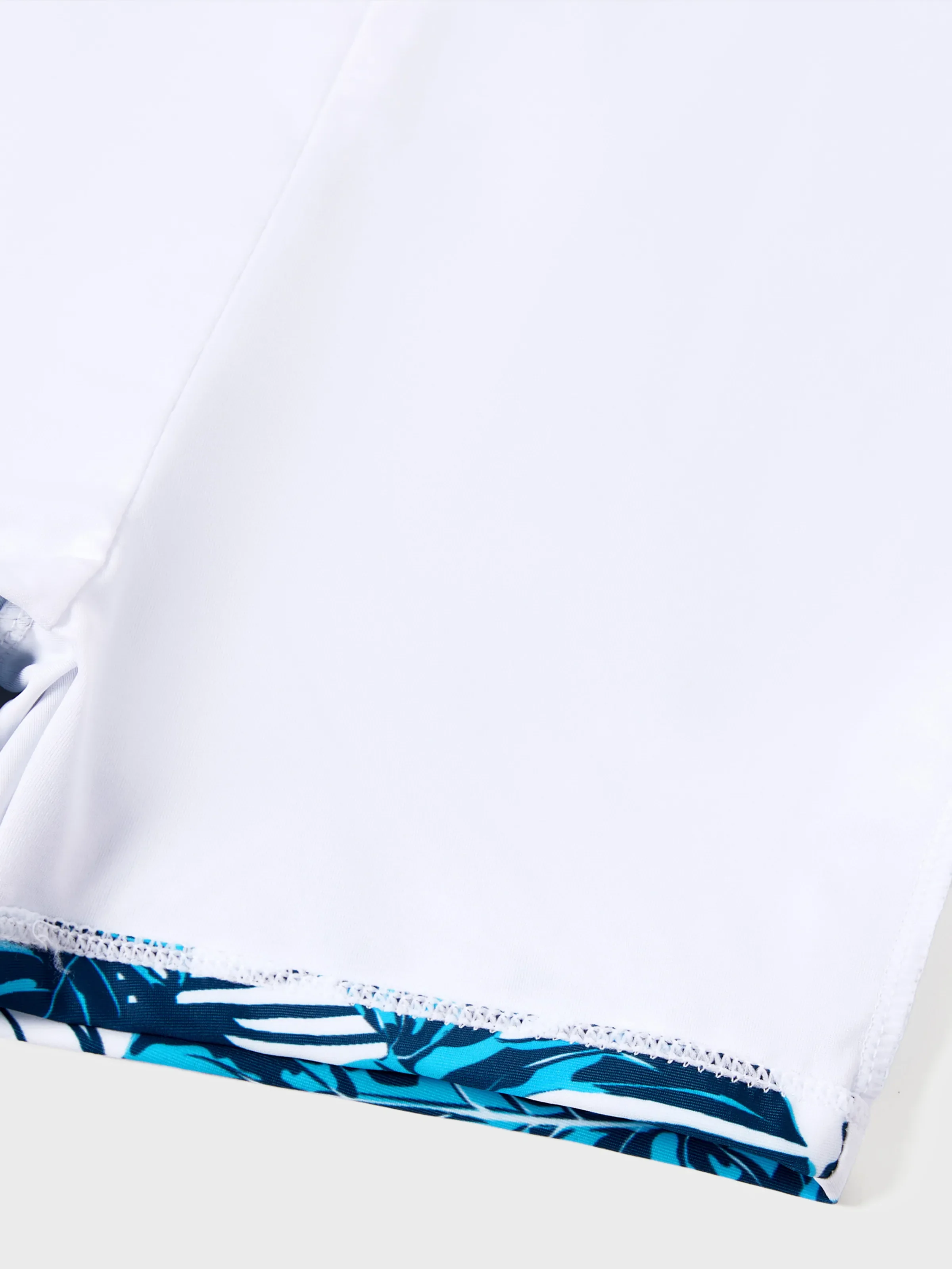 Daddy & Son Drawstring Swim Trunks or Cut Out Lace UP Back One-Piece Swimsuit BLUEWHITE - Image 10
