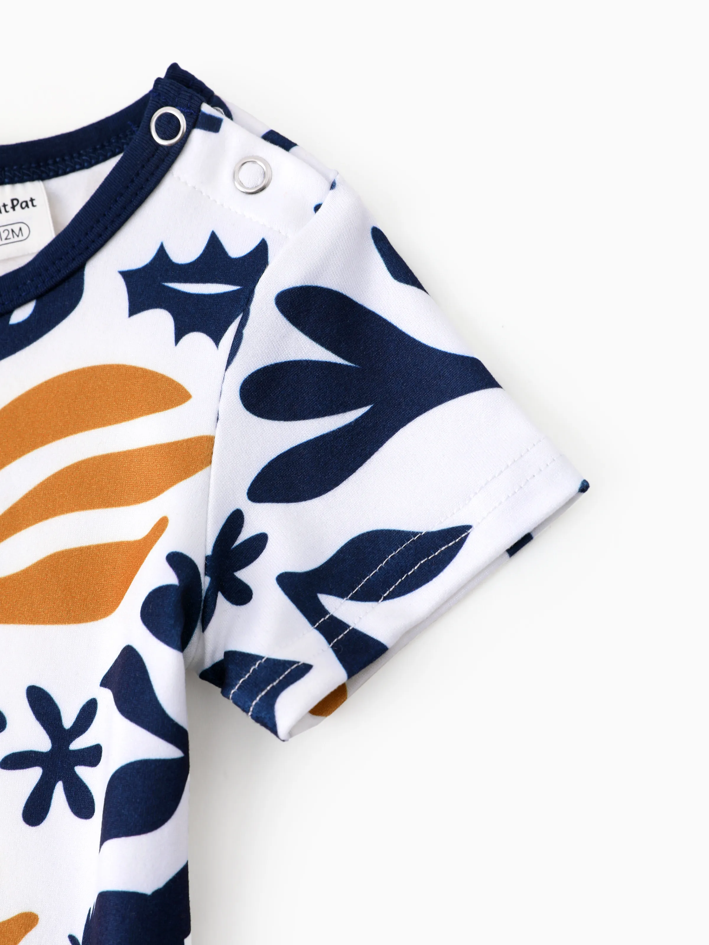 Disney Lion King Daddy & Son Simba Palm Leaf Pattern Colorblock Top Dark Blue - Image 16