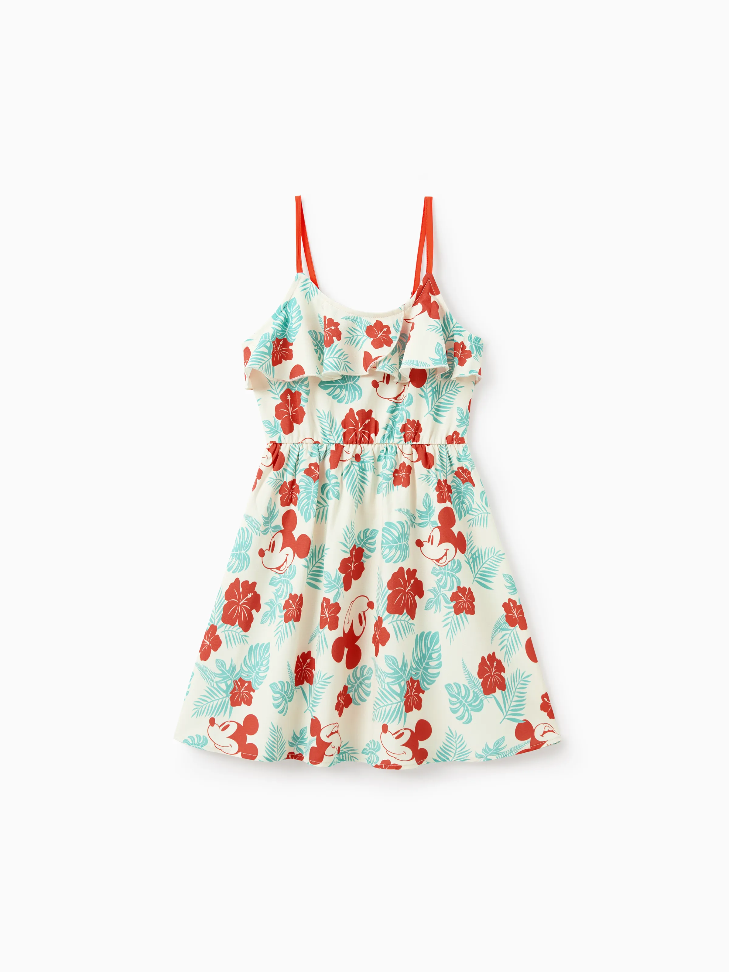 Disney Mickey and Friends Toddler/Kid Girl Naia™ Floral Allover Print Hollow-out Dress Multi-color