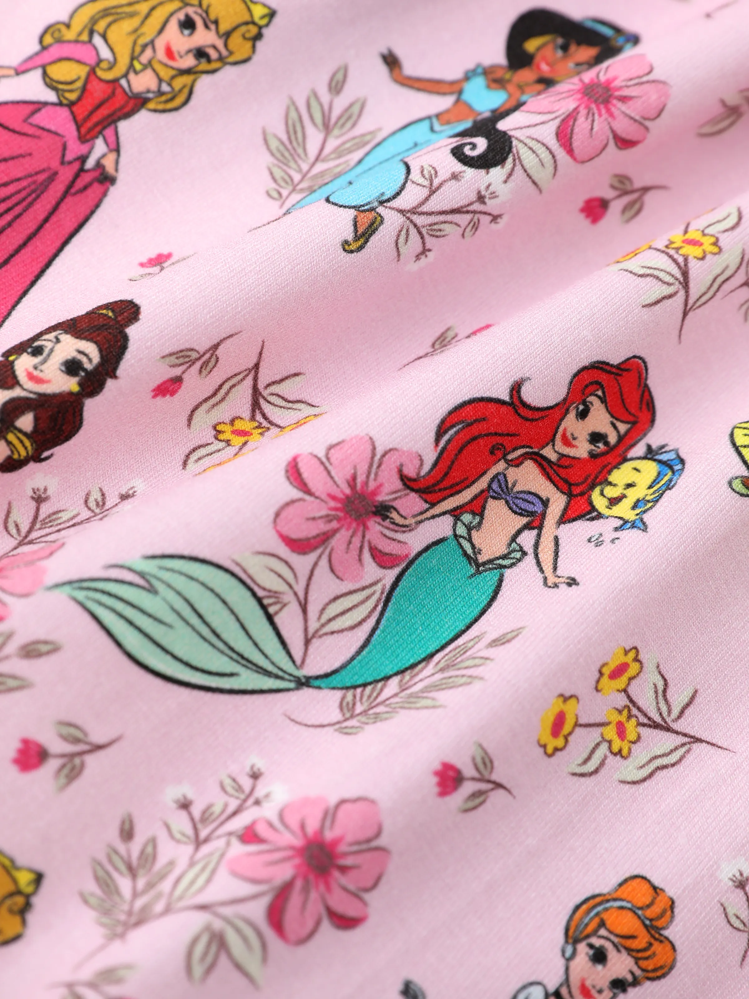 Disney Princess Baby Girl Bamboo 2-Pack Dress and Romper Set Hot Pink - Image 2