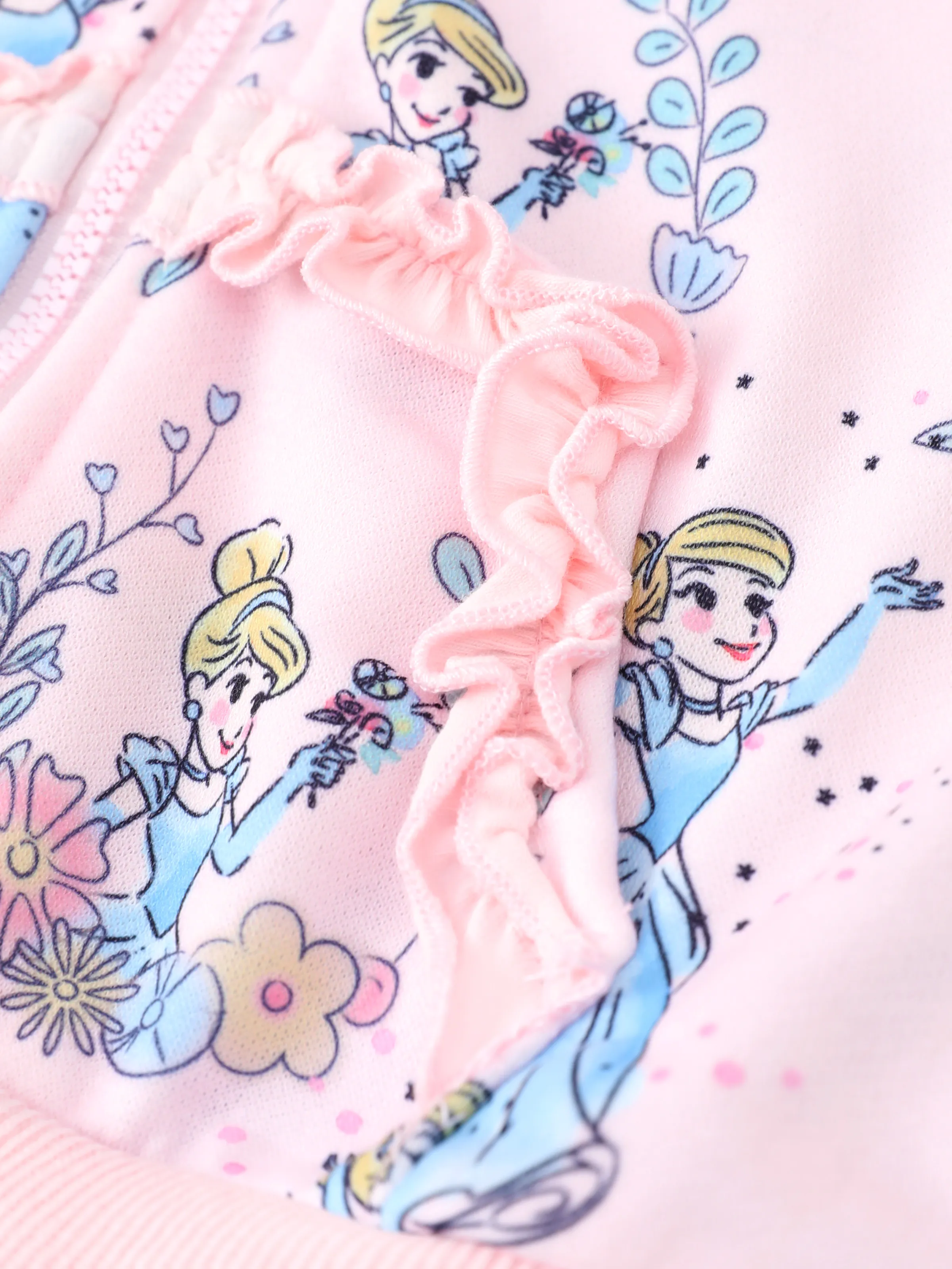 Disney Princess Baby/Toddler Girl Cinderella Floral Pattern Ruffled Hooded Jacket
Pink - Image 5
