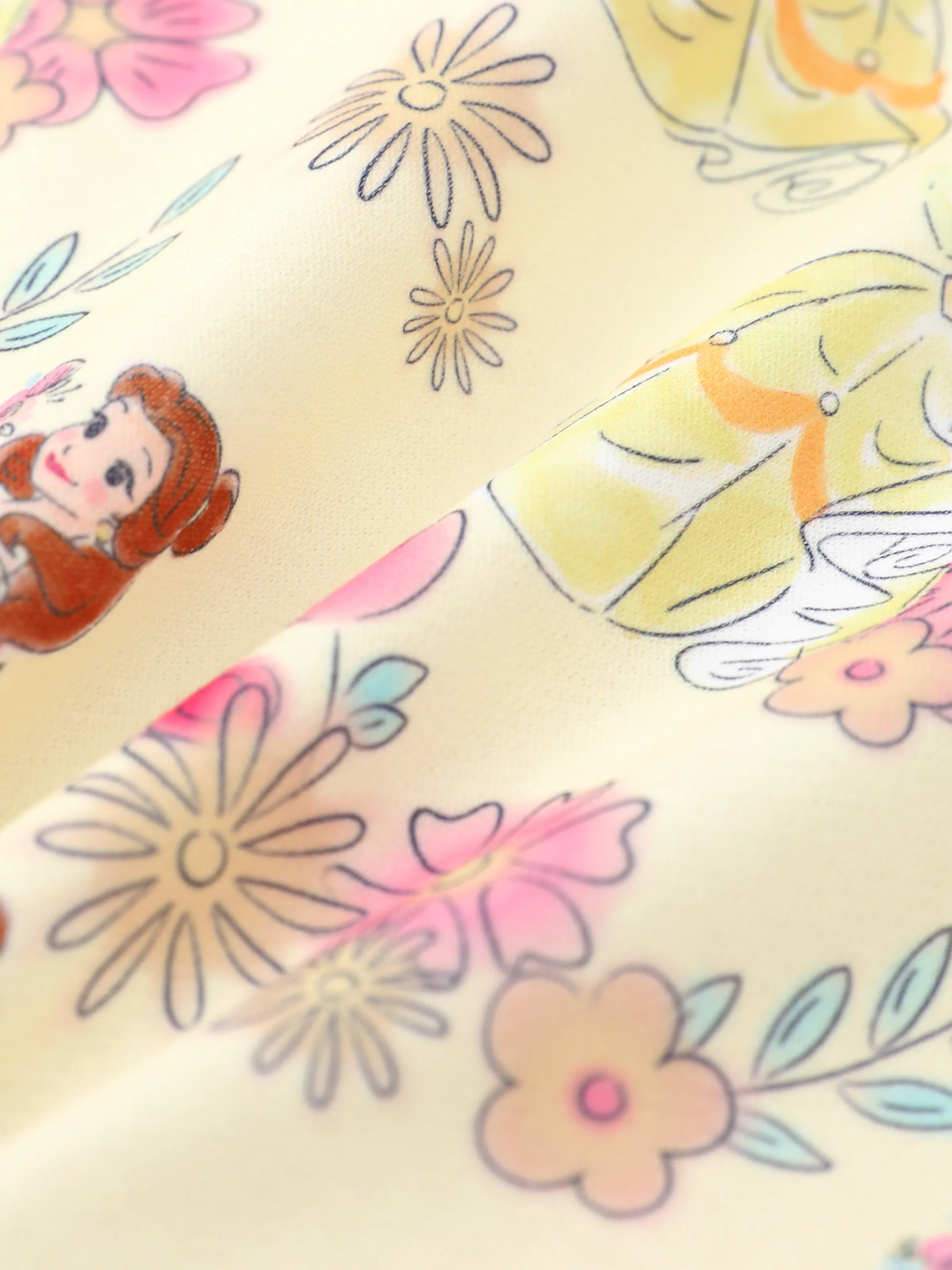 Disney Princess Baby/Toddler Girl Belle Floral Pattern Ruffled Hooded Jacket
Yellow - Image 6