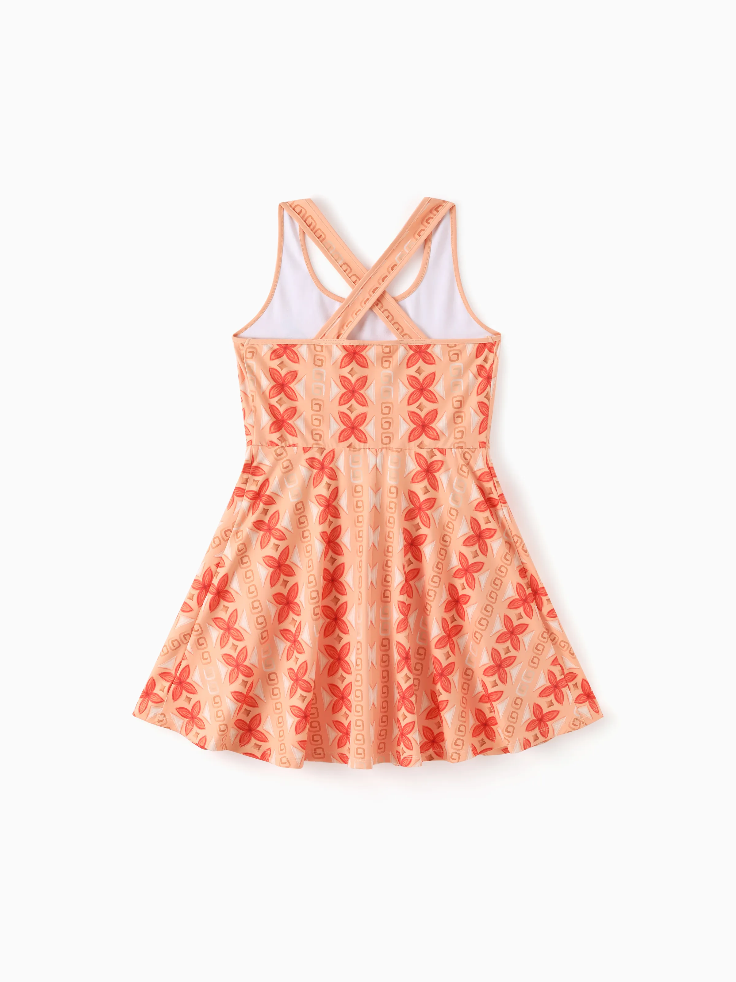 Disney Princess Matching Family Moana Sporty Dress with Built-in Shorts & Pockets/ Cotton Top Orange - Image 8
