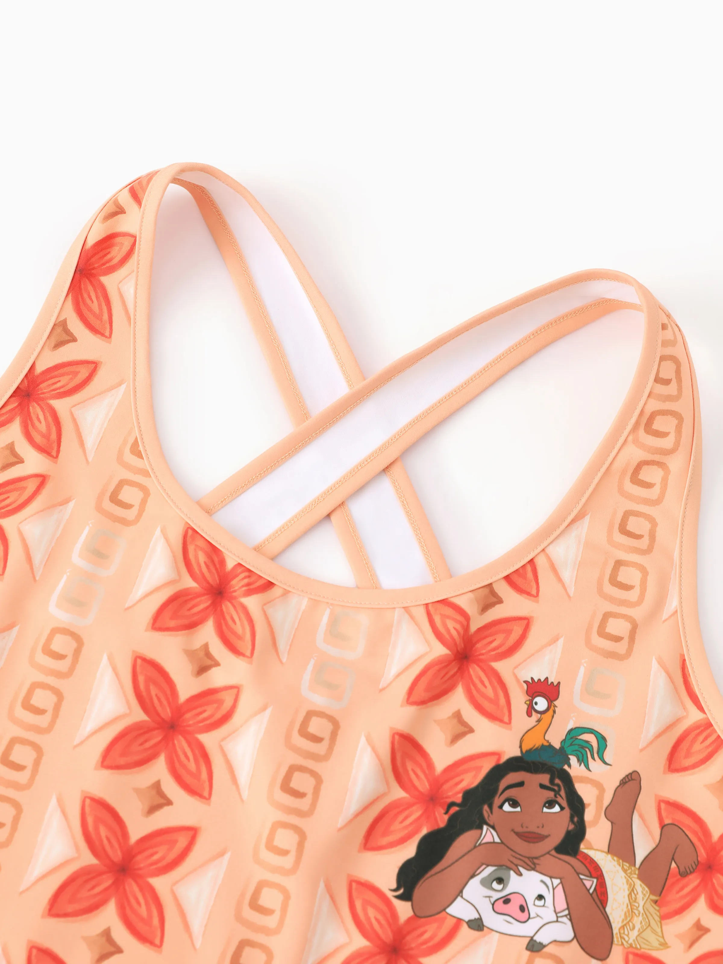 Disney Princess Matching Family Moana Sporty Dress with Built-in Shorts & Pockets/ Cotton Top Orange - Image 9