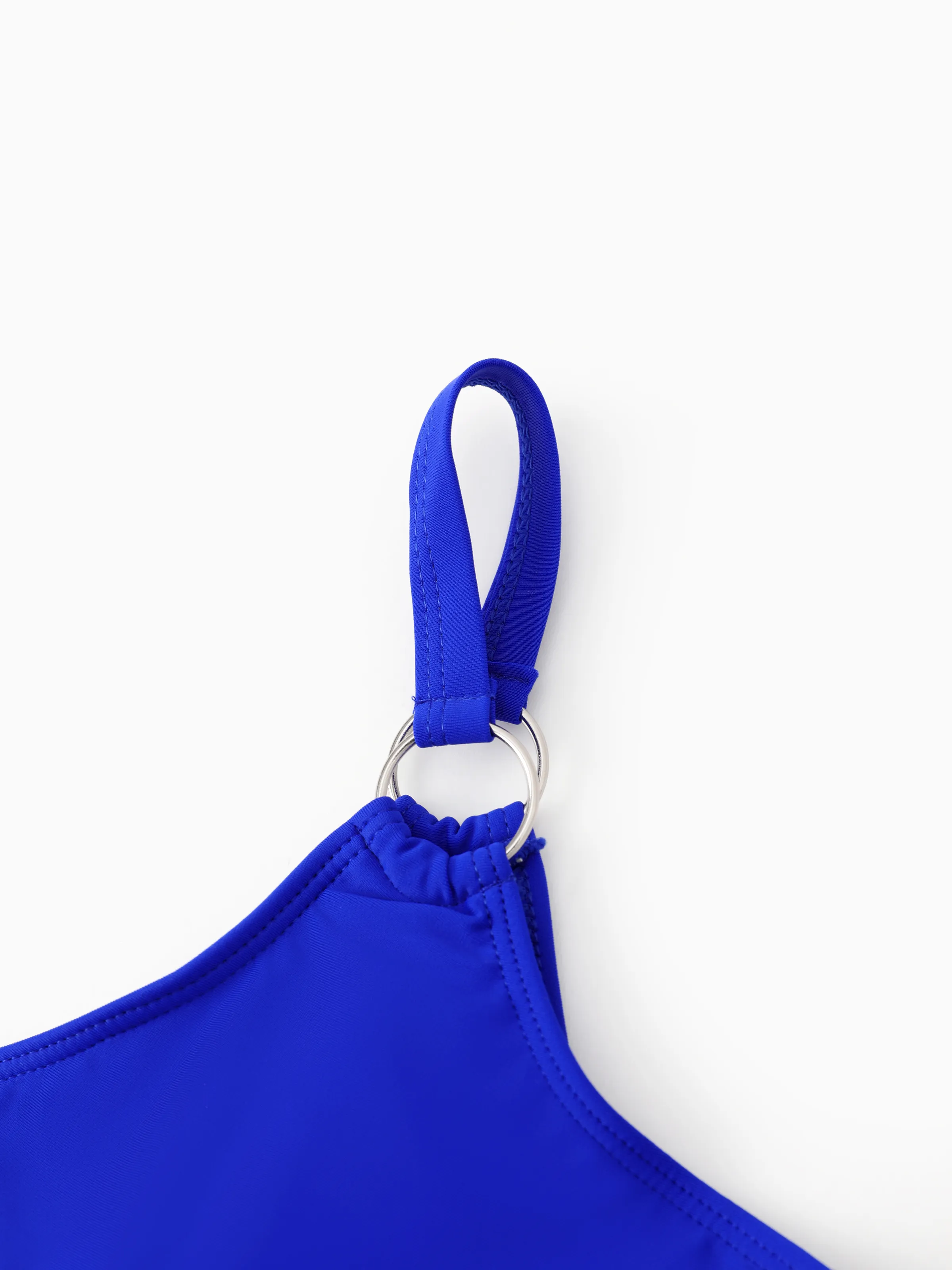 Family Matching Blue Drawstring Swim Trunks or Blue One-Piece Strap Swimsuit
Blue - Image 5