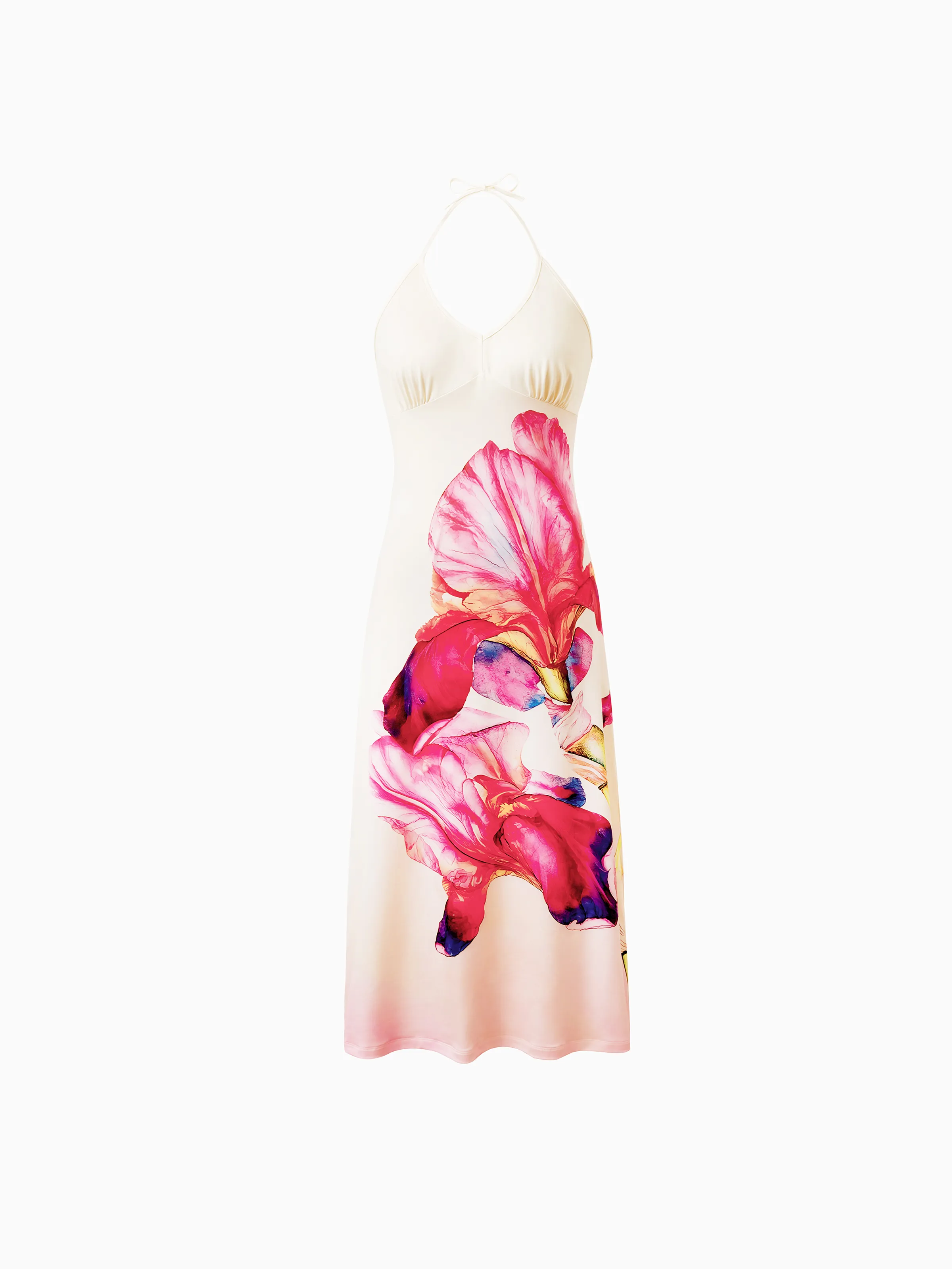 Family Matching Casual Outfit Floral Print T-shirt or Halter Dress Summer Set for Vacation Apricot - Image 5