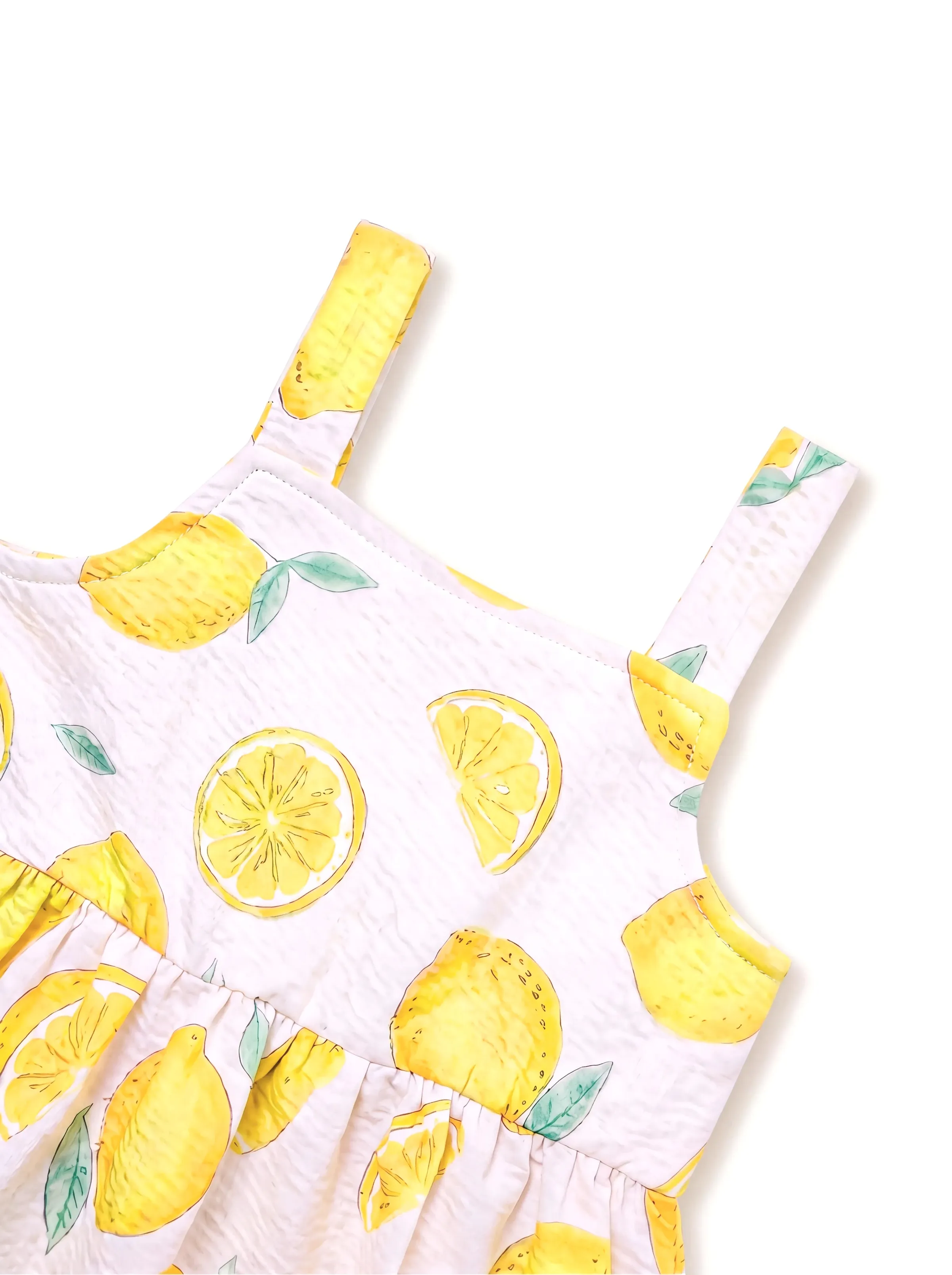 Fresh Market Baby Girl Lemon Print Dress Yellow - Image 3
