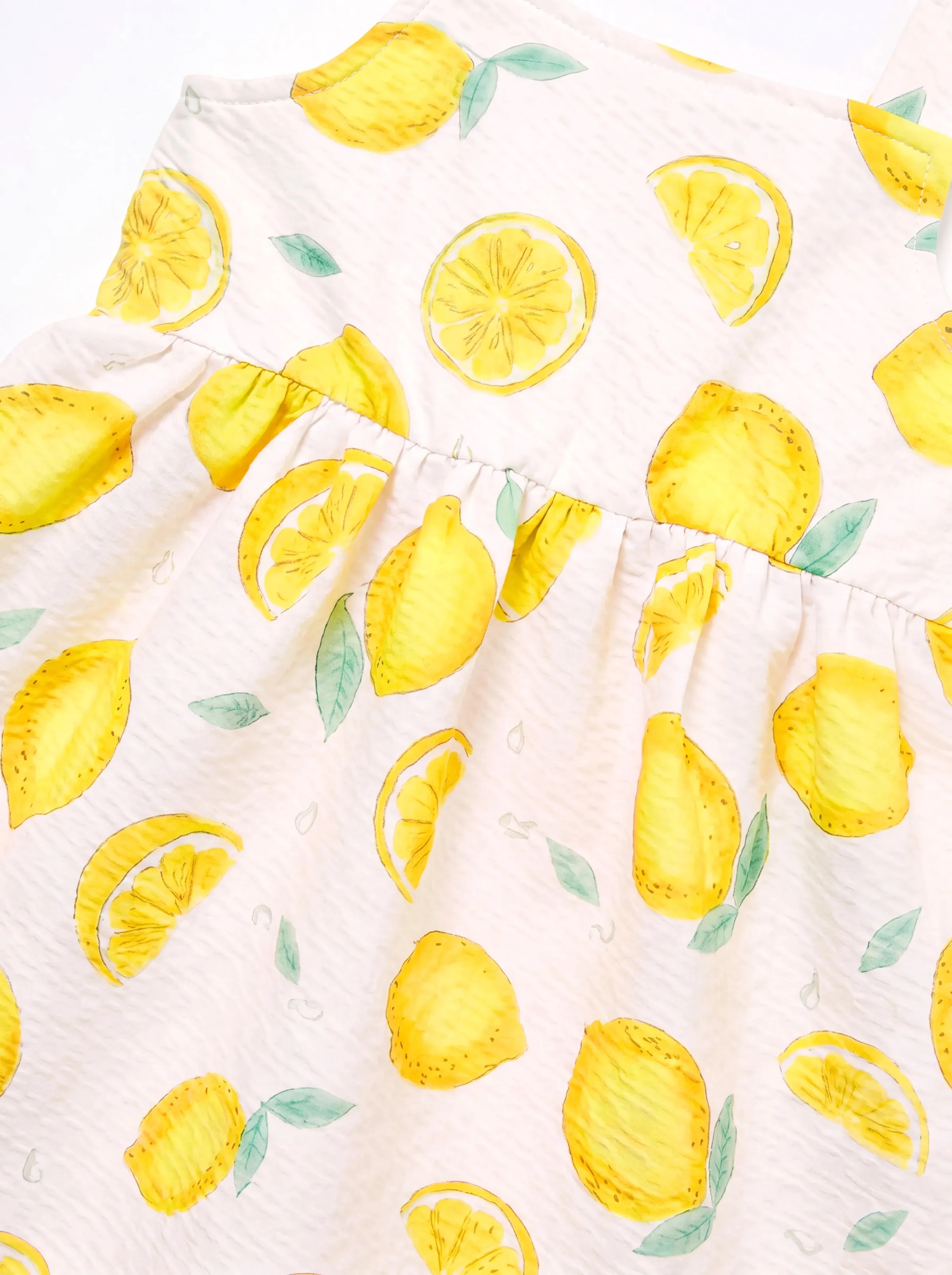 Fresh Market Baby Girl Lemon Print Dress Yellow - Image 4