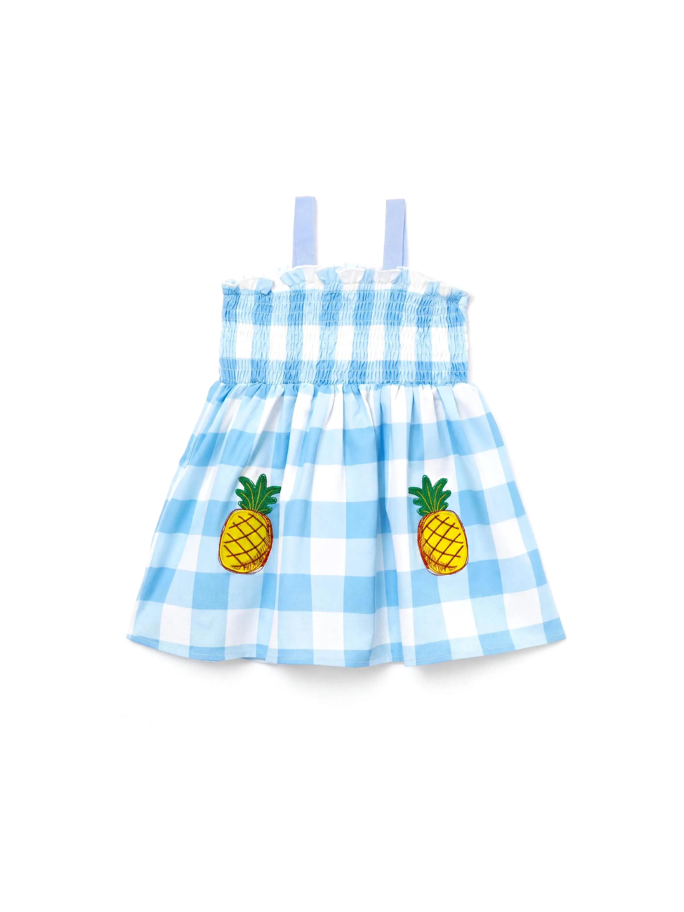 Fresh Market Baby Girl Pineapple Dress Light Blue
