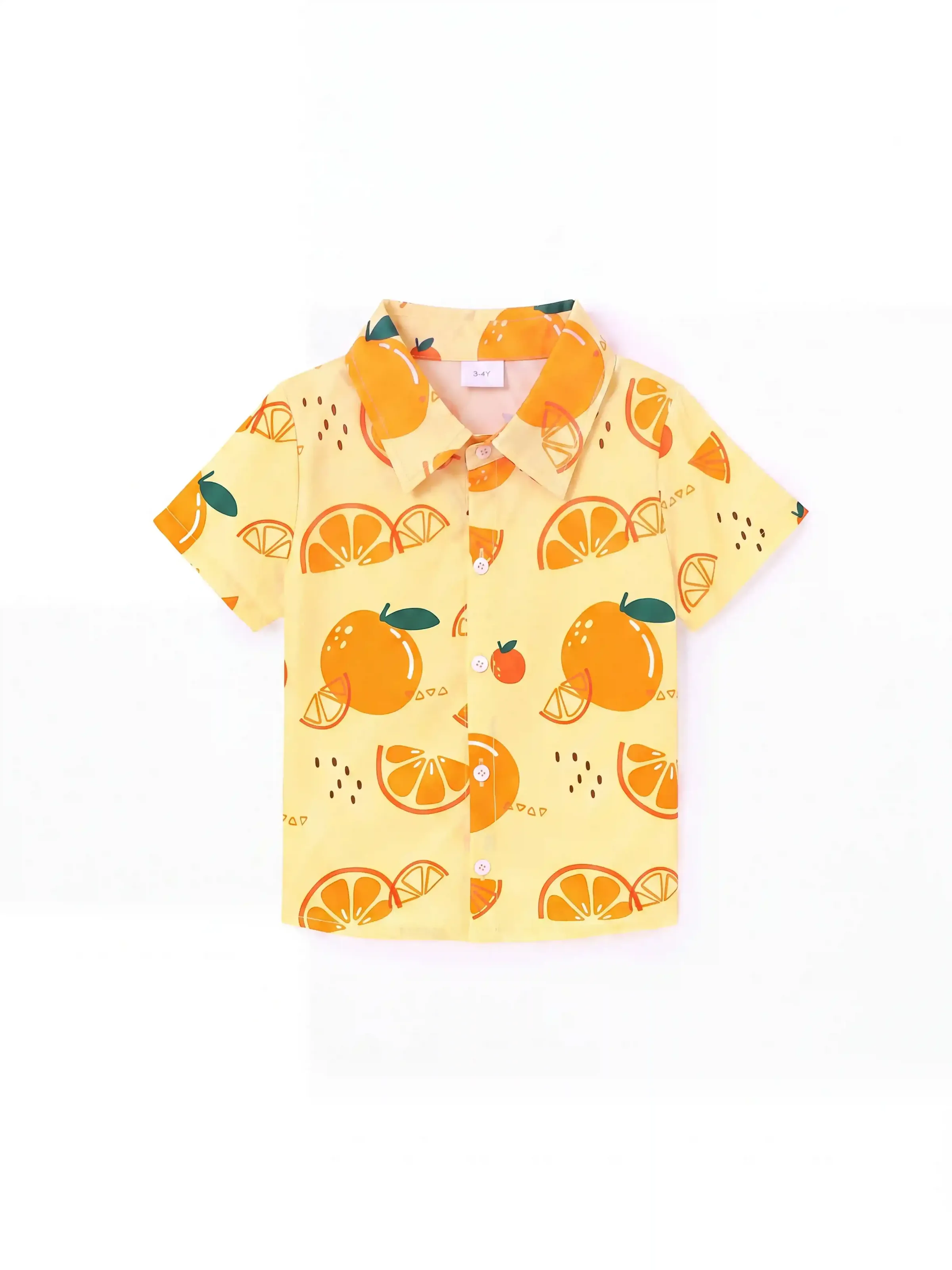 Fresh Market Toddler Boy Orange Shirt & Shorts Set - Image 3