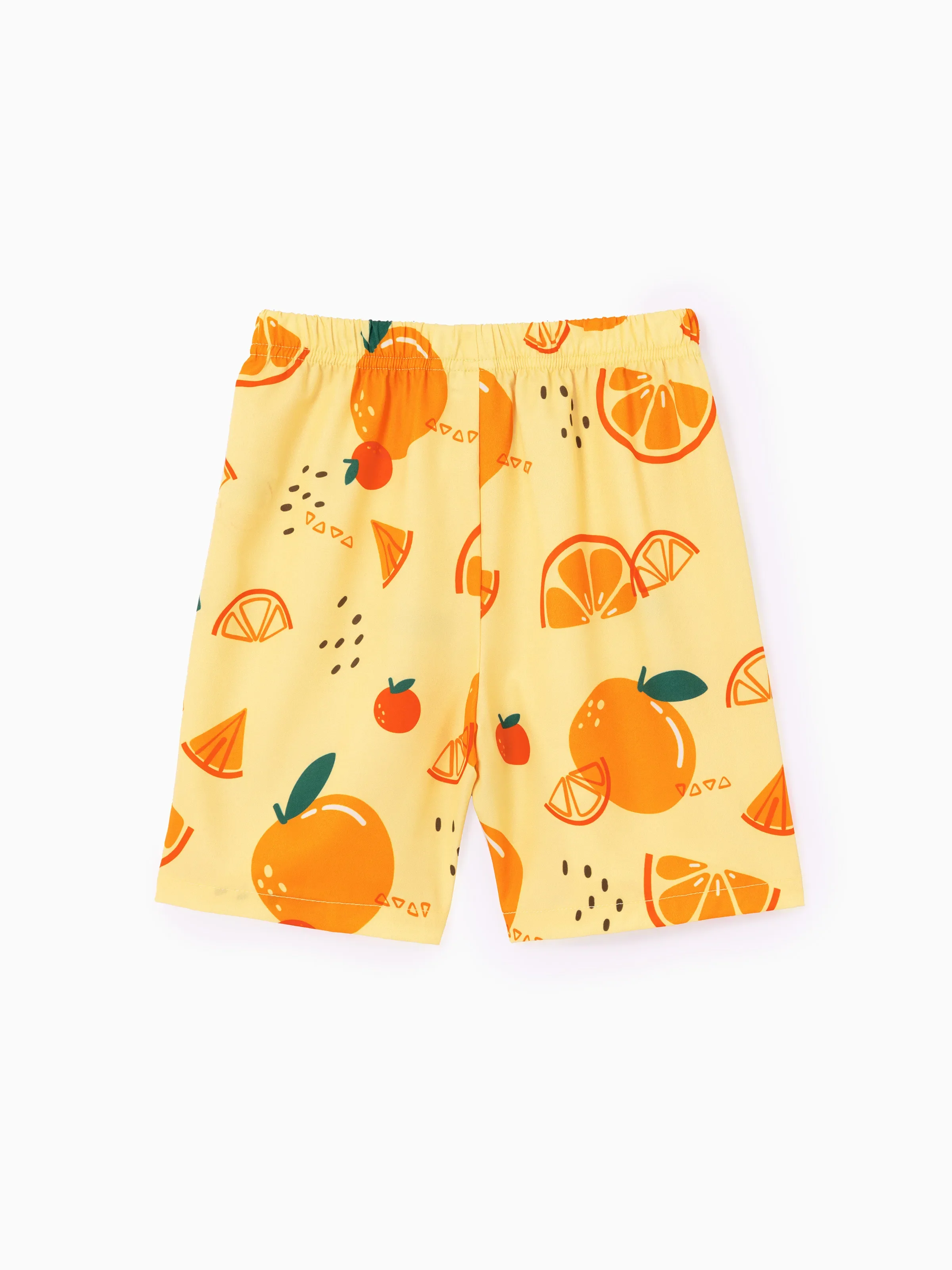 Fresh Market Toddler Boy Orange Shirt & Shorts Set - Image 4
