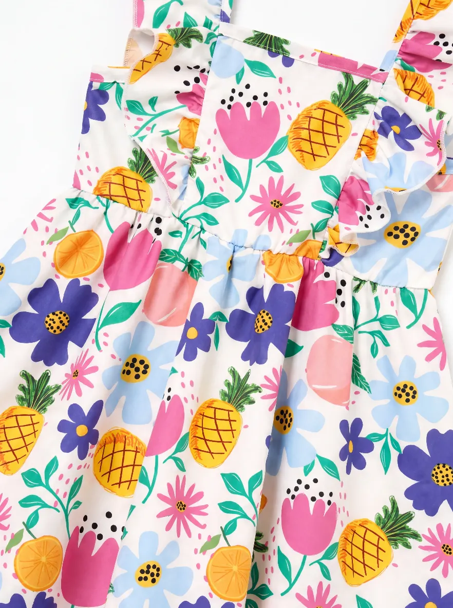 Fresh Market Toddler Girl Fruit Blossom Dress Multi-color - Image 5