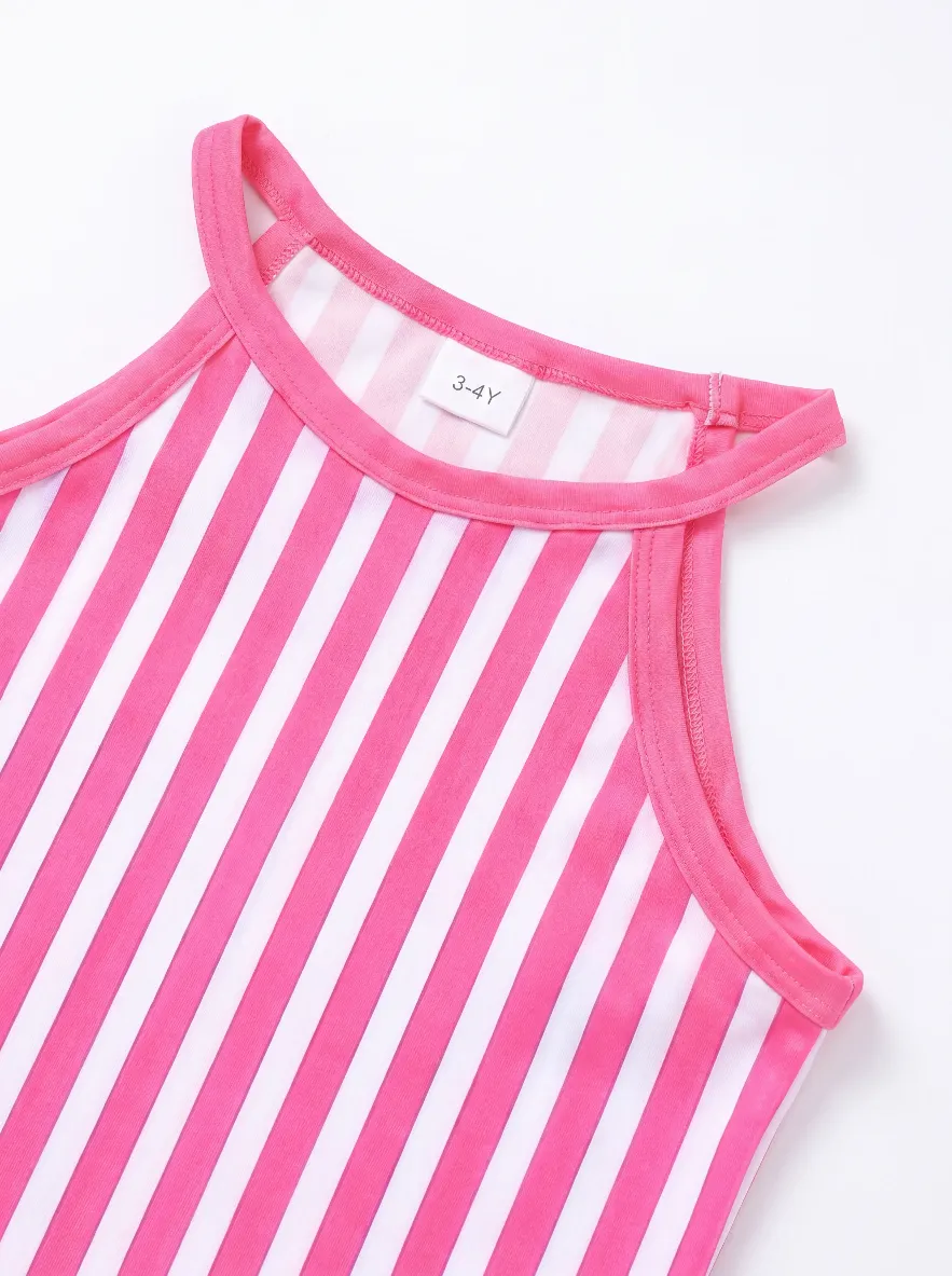 Fresh Market Toddler Girl Fruit Stripe Top & Shorts Set Pink - Image 6
