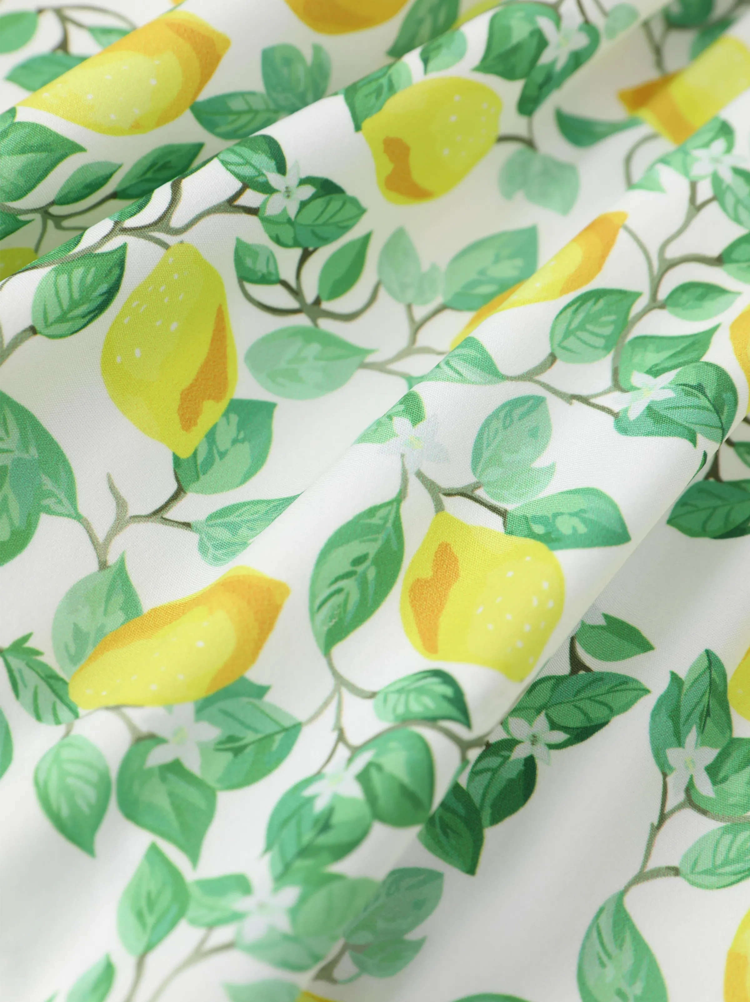 Fresh Market Toddler Girl Lemon Print Dress Yellow+White - Image 6