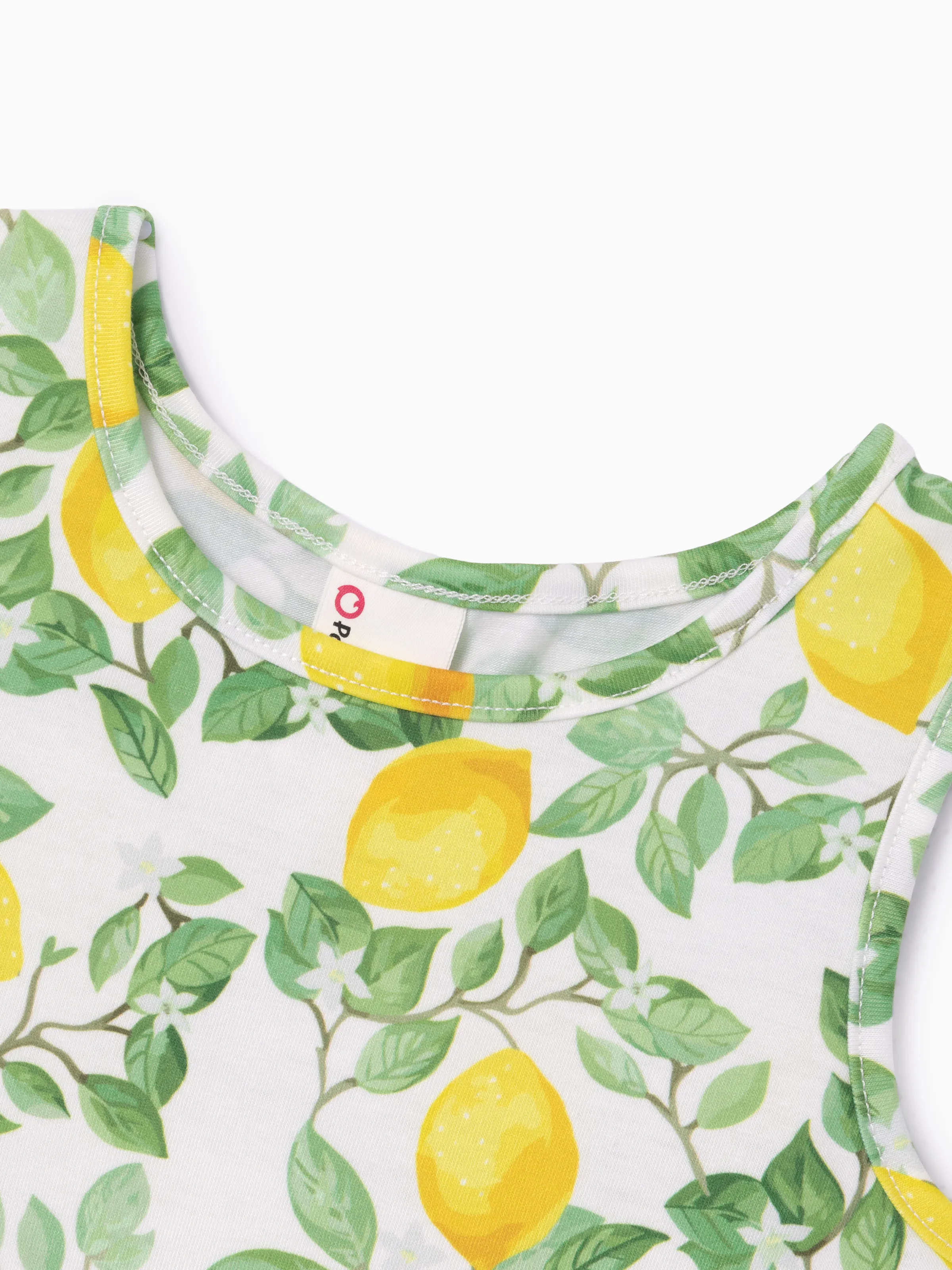 Fresh Market Toddler Girl Lemon Print Dress Yellow - Image 3