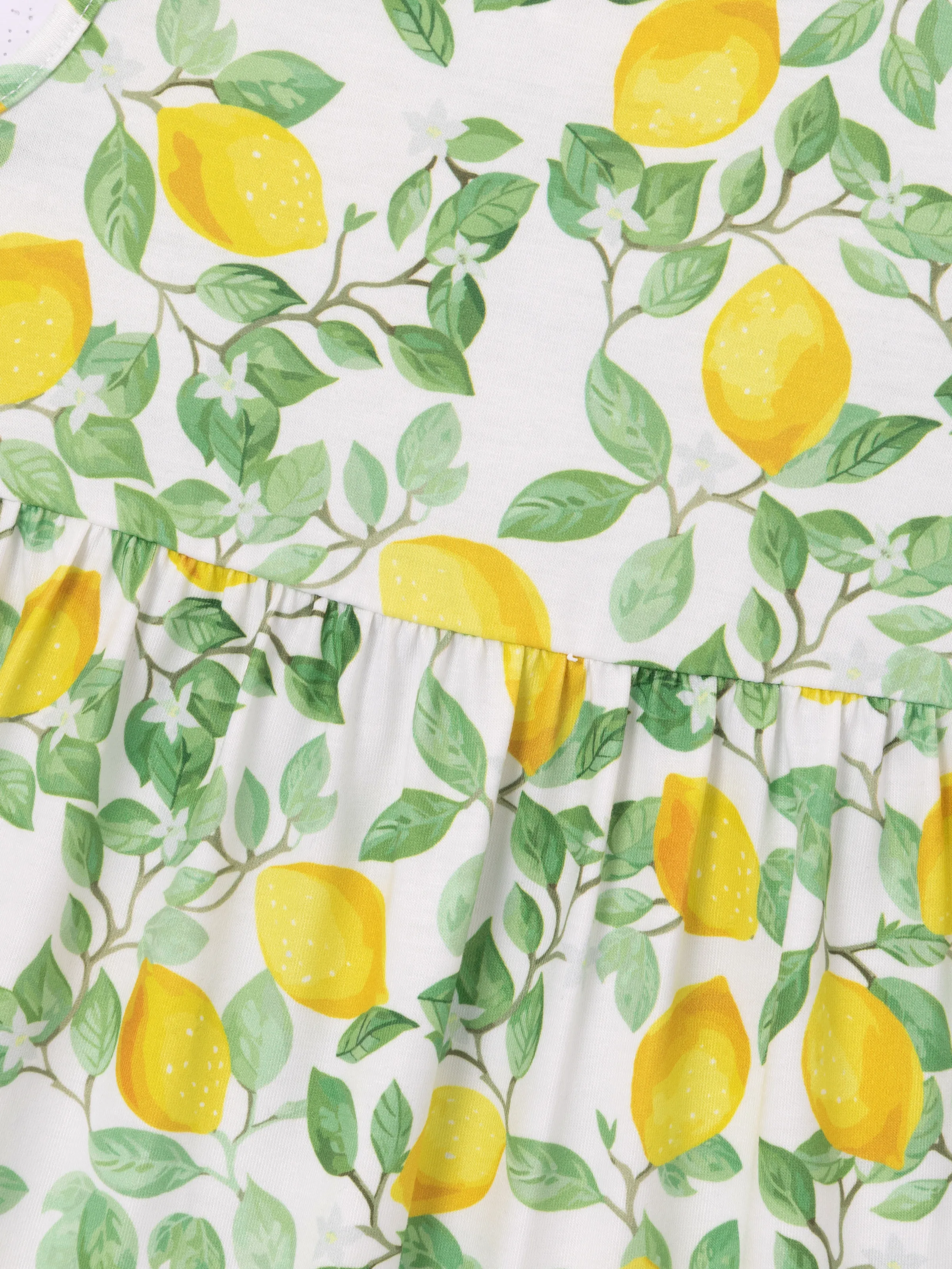 Fresh Market Toddler Girl Lemon Print Dress Yellow - Image 5
