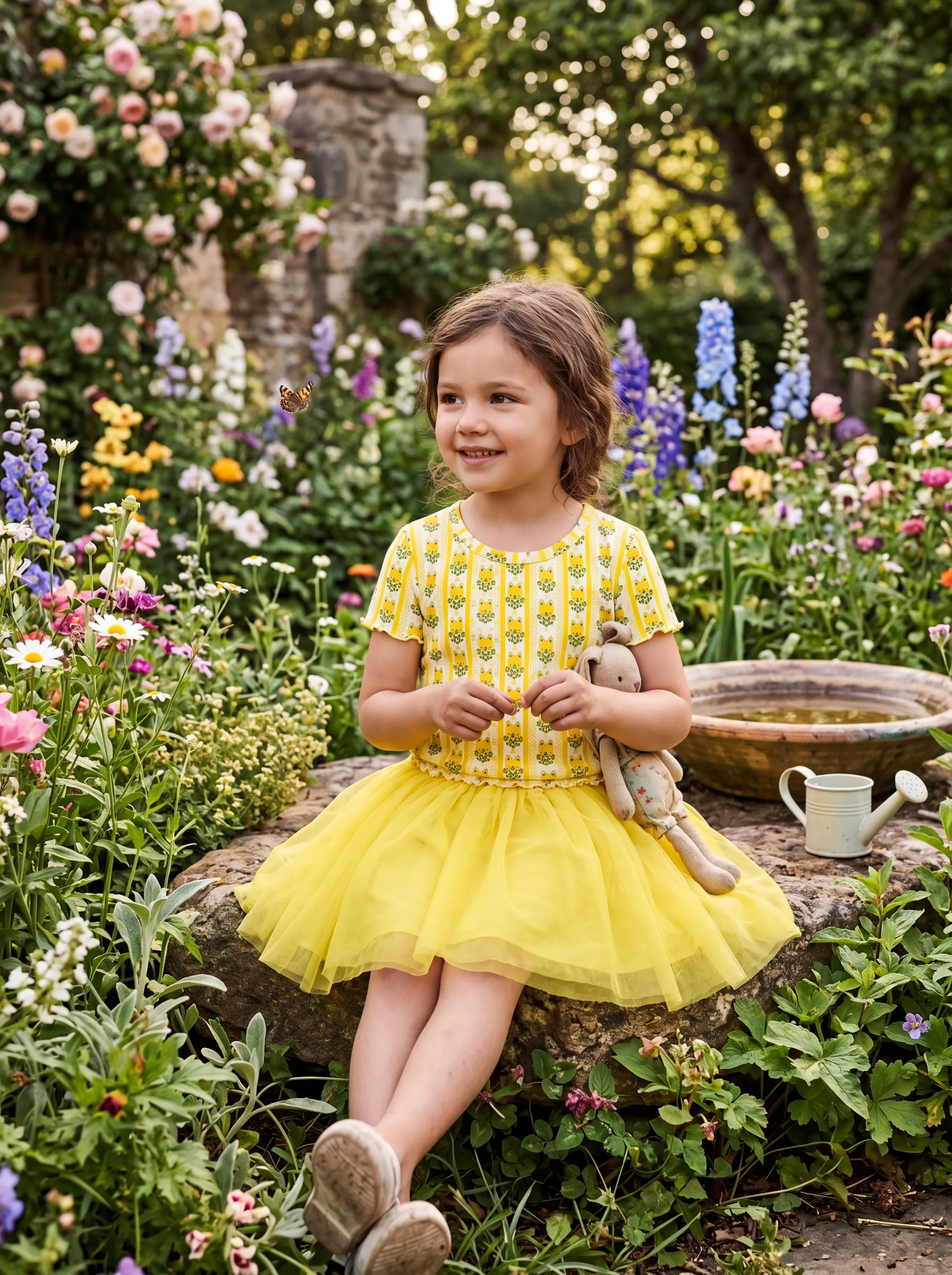 Fresh Market Toddler Girl Top & Skirt Set Yellow