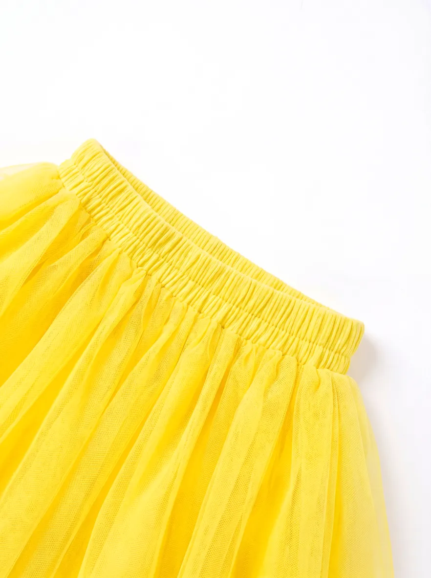 Fresh Market Toddler Girl Top & Skirt Set Yellow - Image 4