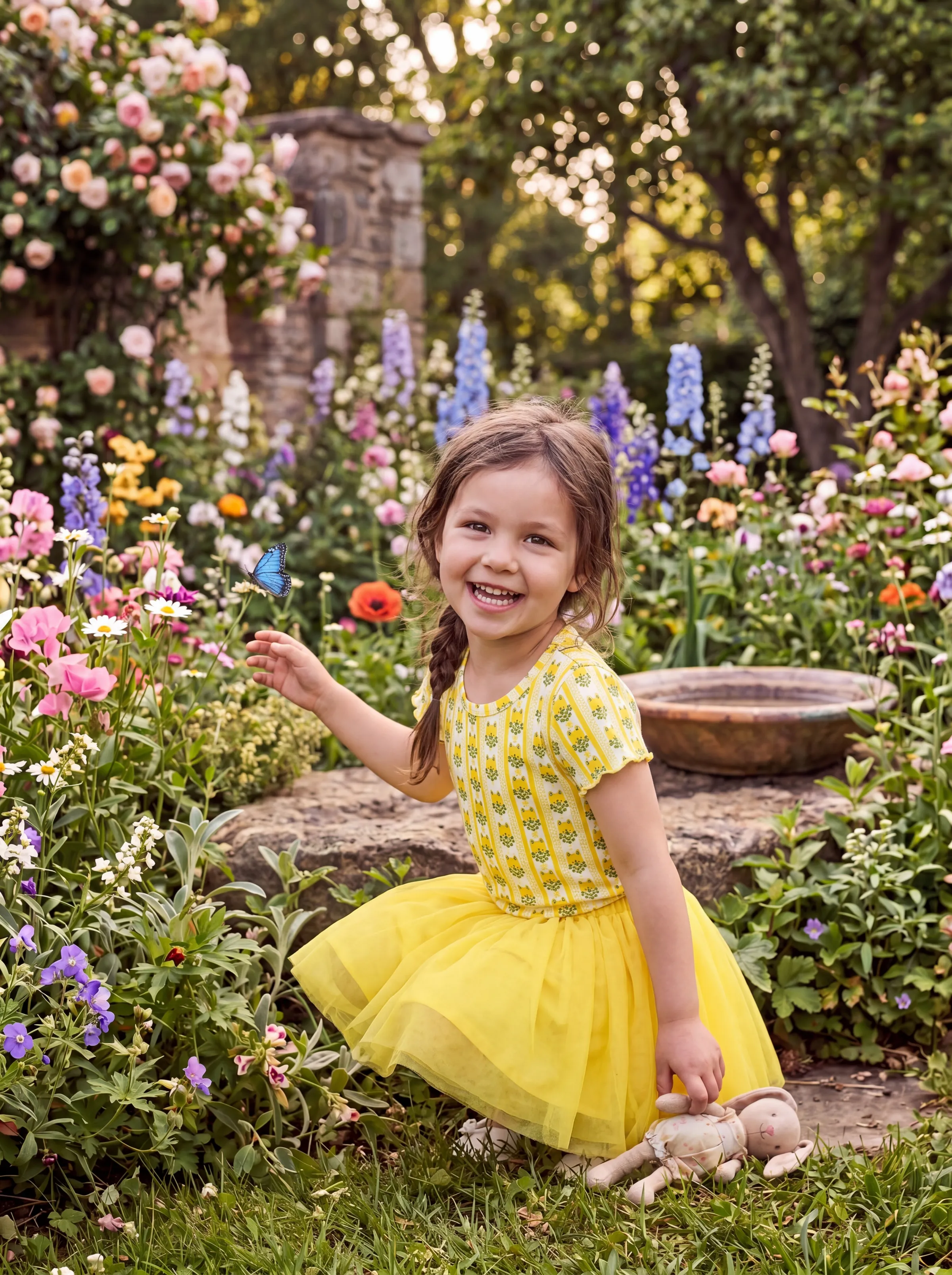 Fresh Market Toddler Girl Top & Skirt Set Yellow - Image 6