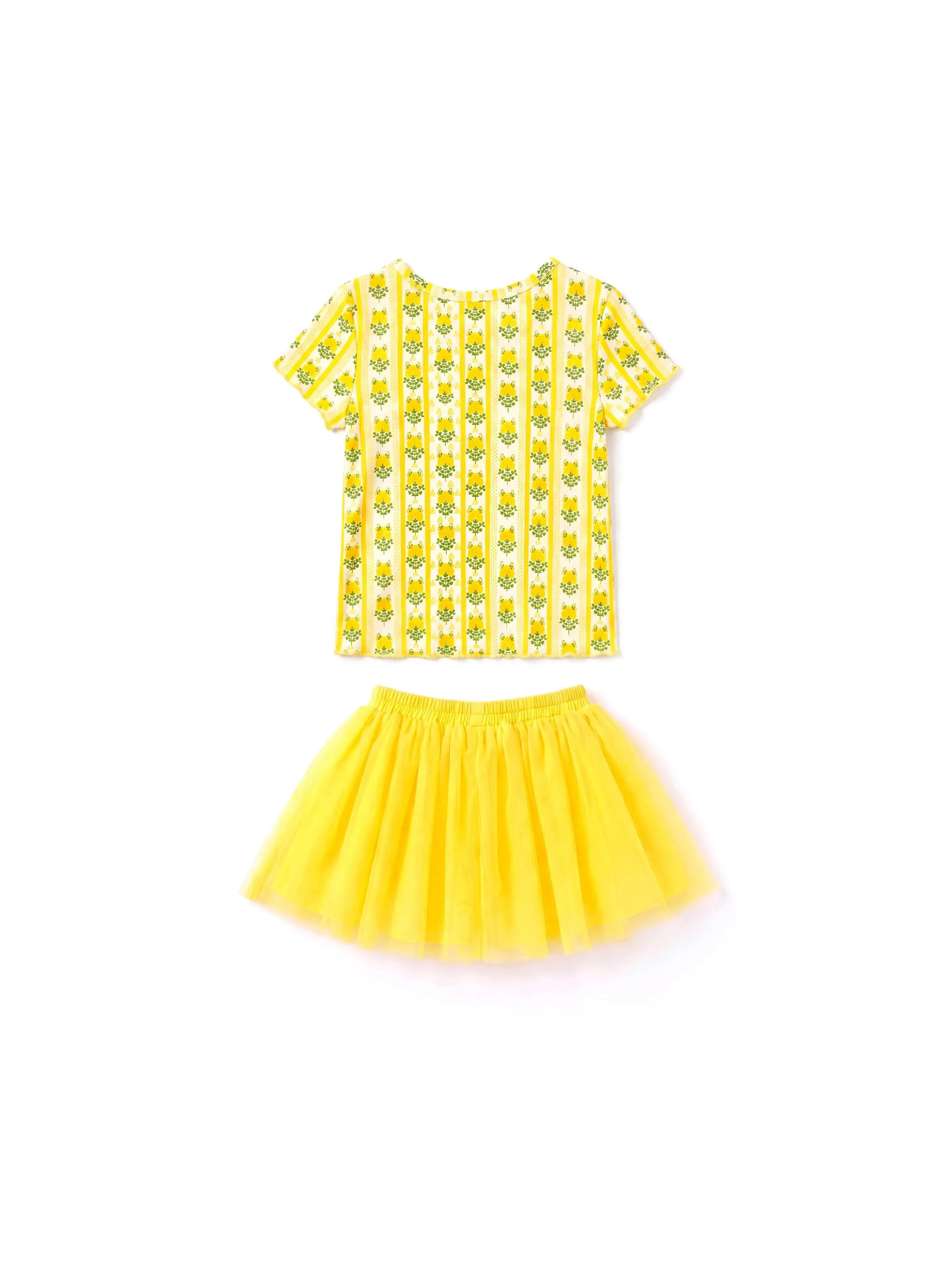 Fresh Market Toddler Girl Top & Skirt Set Yellow - Image 7