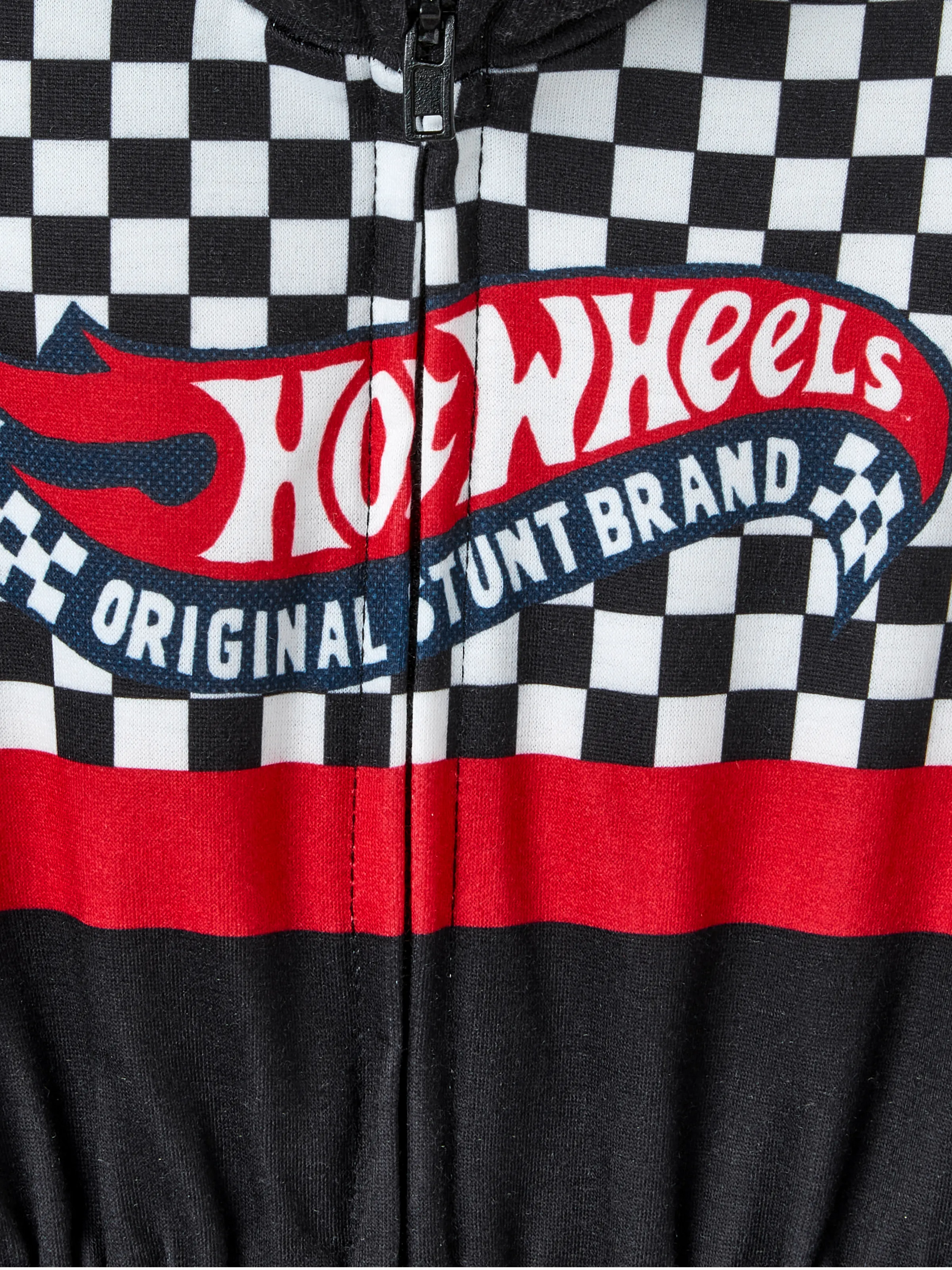 Hot Wheels Toddler Boy Colorblock Logo Print Long-sleeve Racing Jumpsuit Black - Image 2