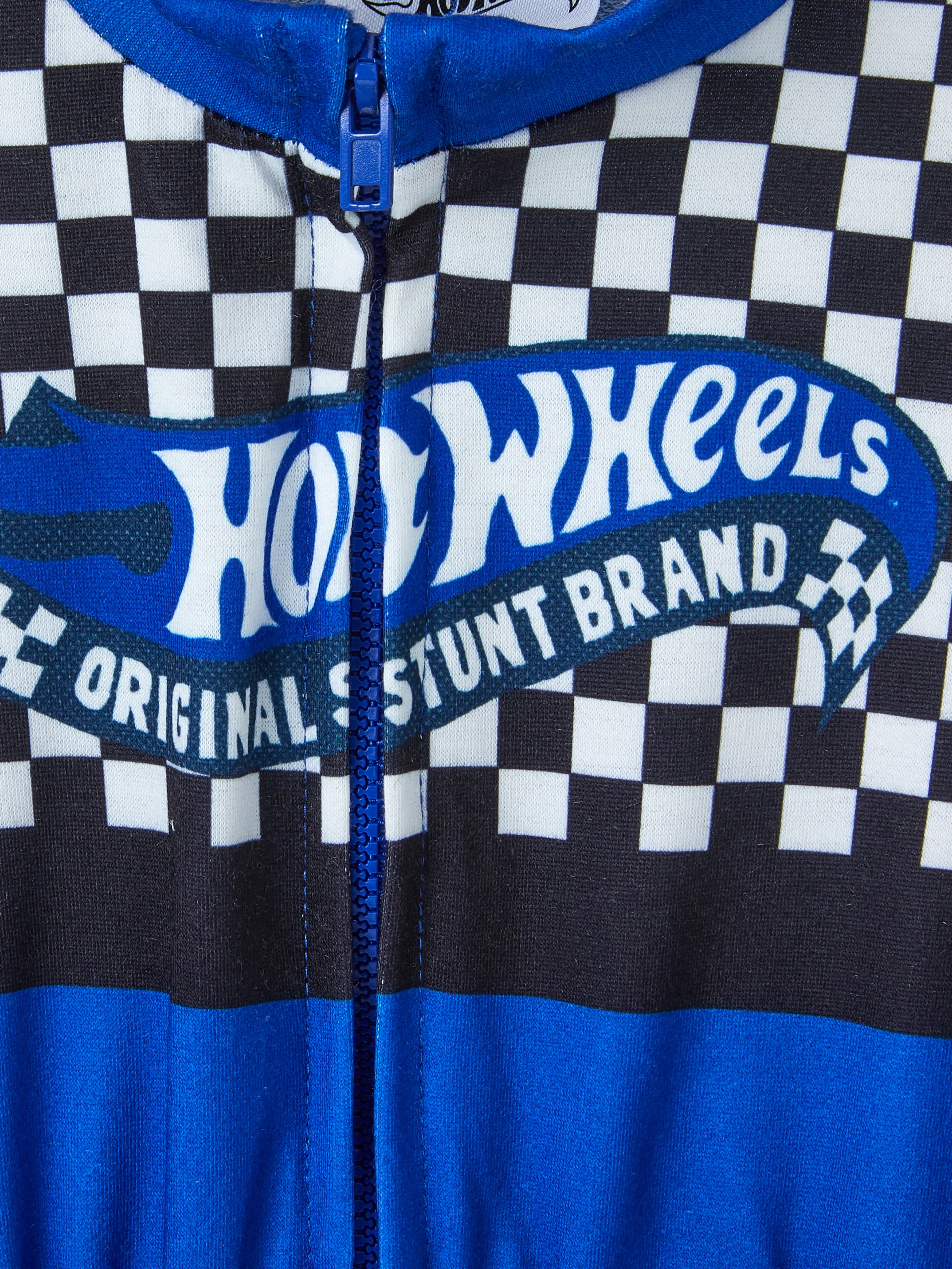 Hot Wheels Toddler Boy Colorblock Logo Print Long-sleeve Racing Jumpsuit Blue - Image 2