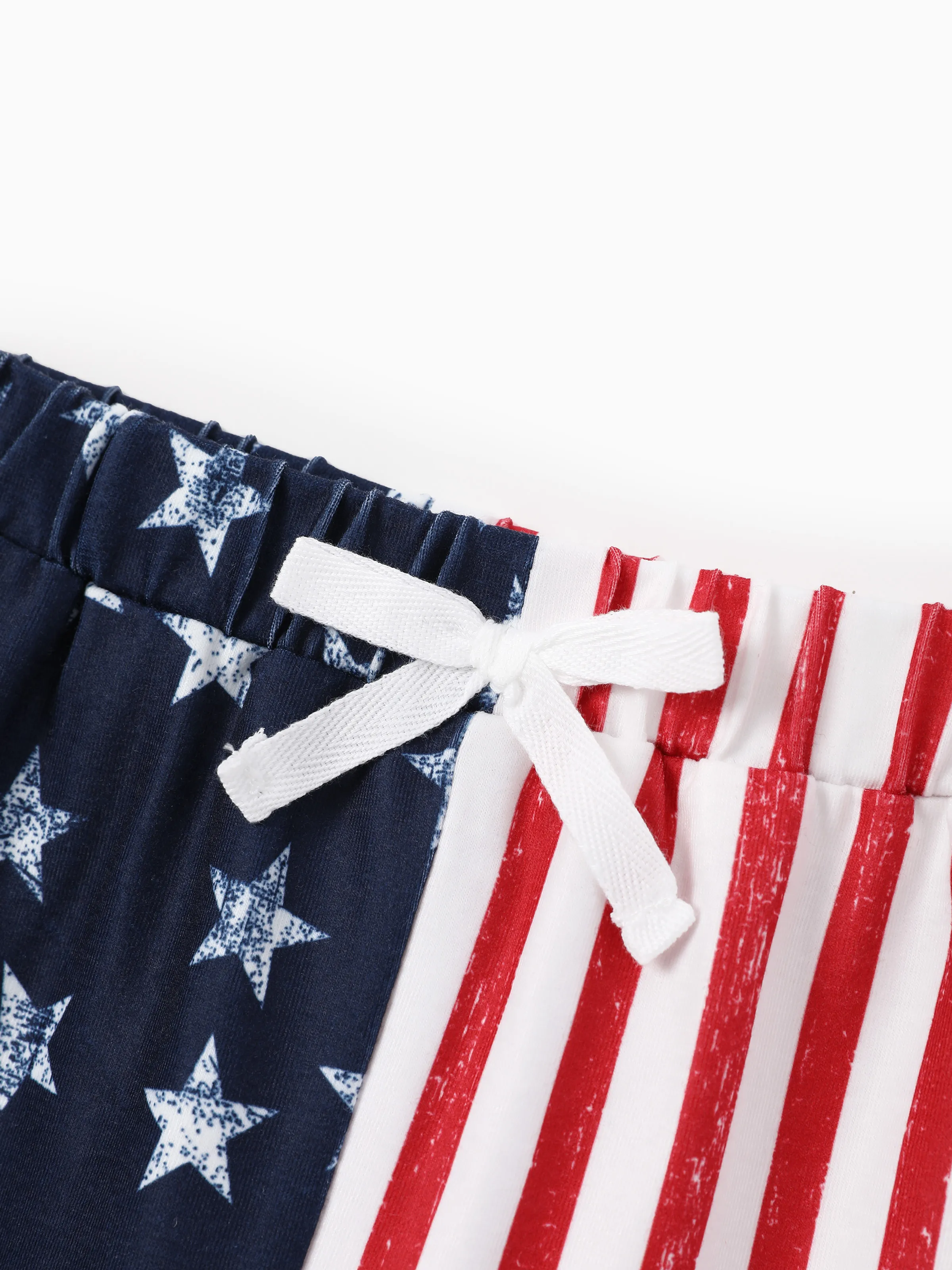 Independence Day Baby Boy 2pcs Patriotic USA Bodysuit with Shorts Sporty Set White - Image 13