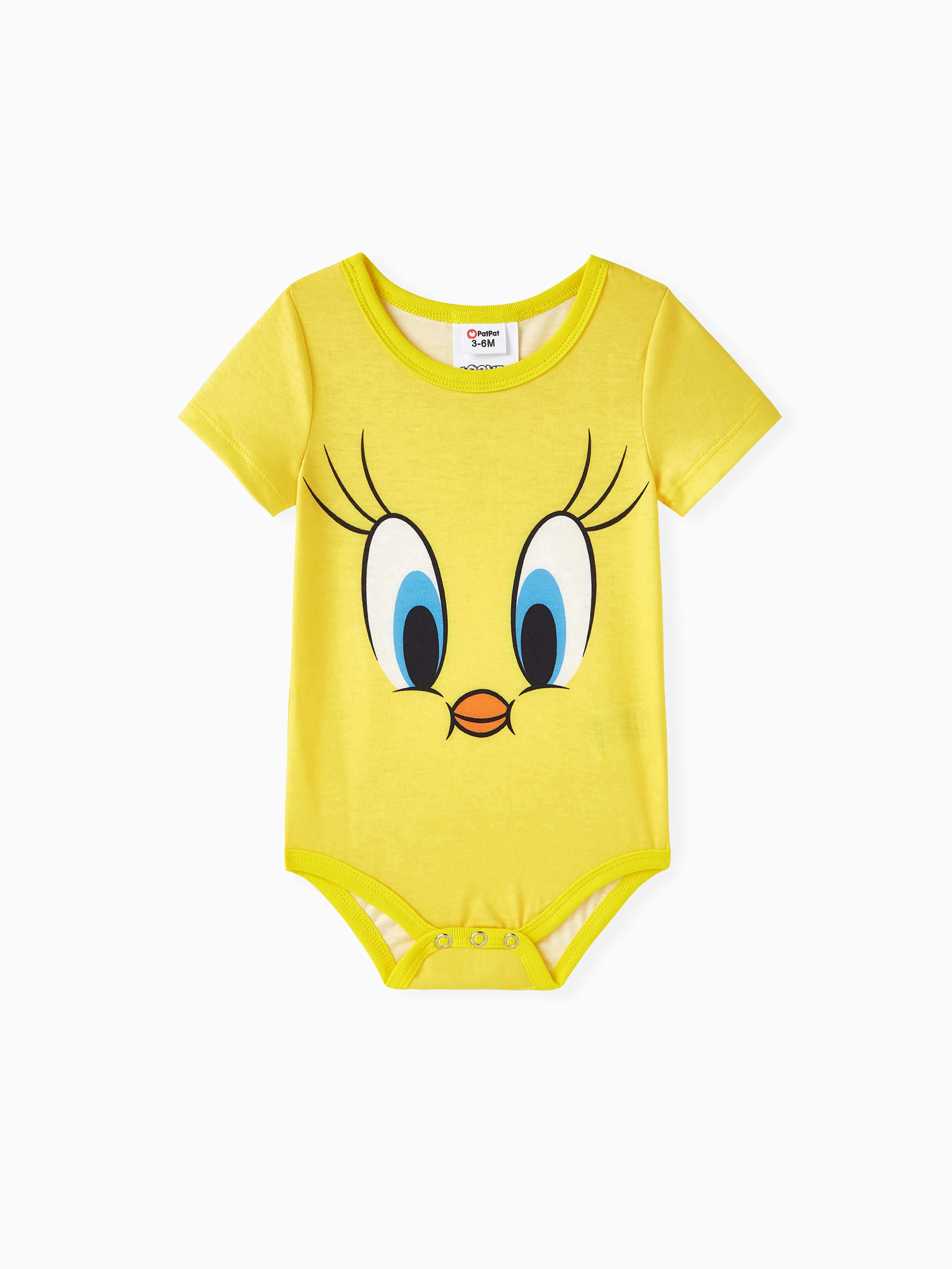 Looney Tunes Baby Boy/Girl Animal Print Short-sleeve Naia™ Romper Yellow
