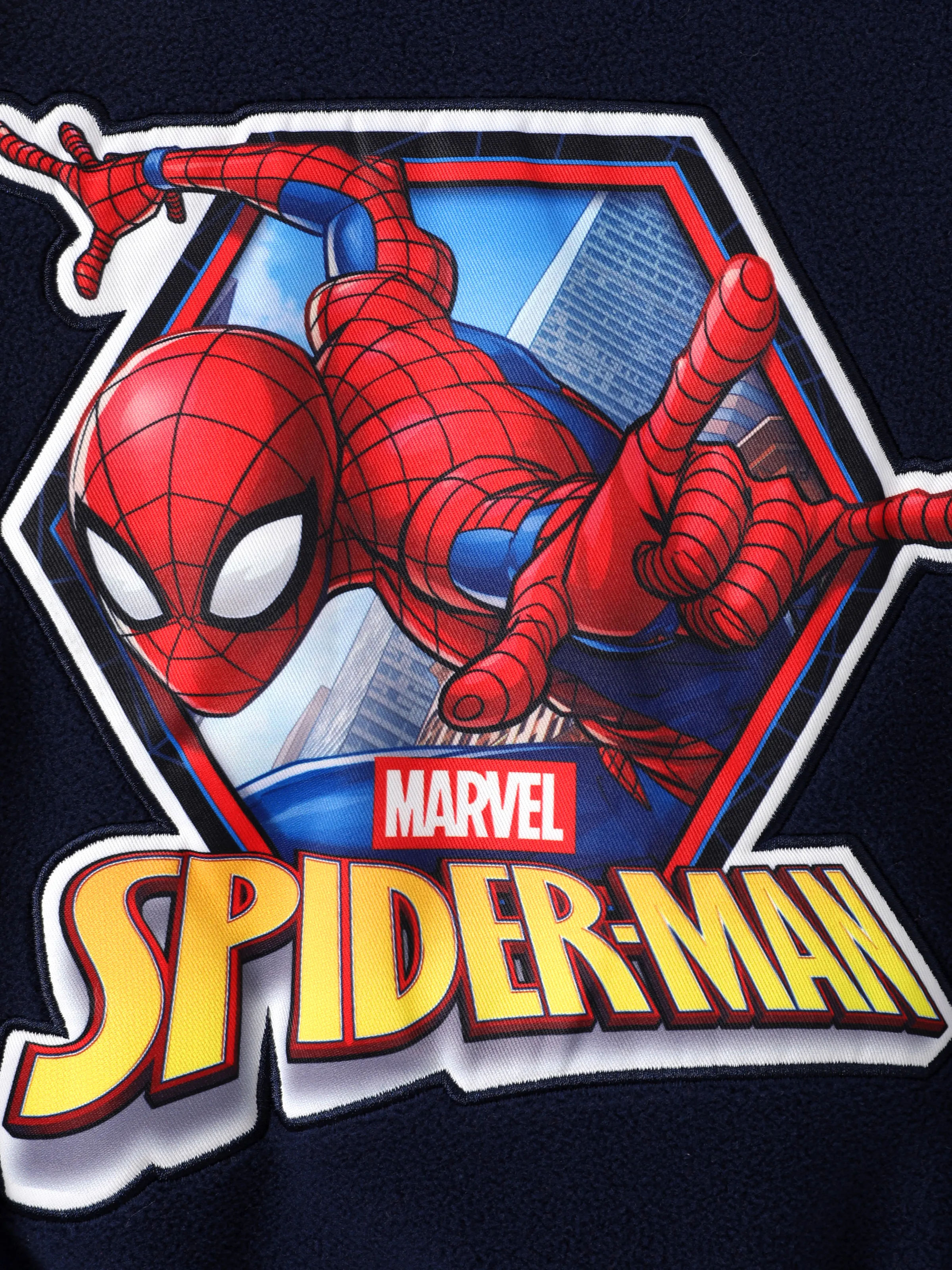 Marvel Toddler/Kids Boy Spiderman Colorblock Character Graphic Bomber Jacket Deep Blue Deep Blue - Image 2