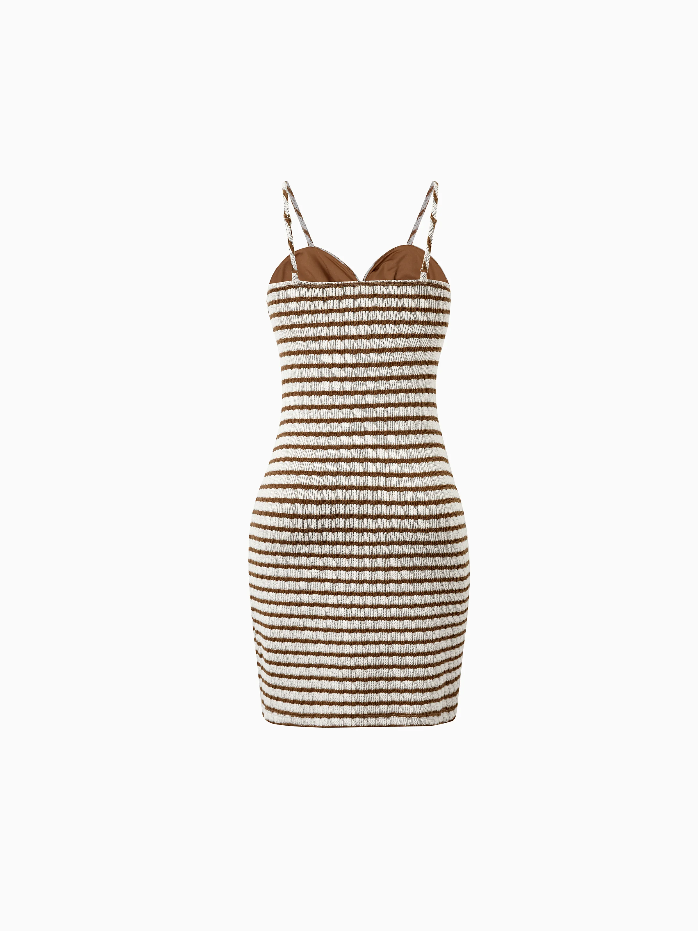 Matching Striped Dresses for Mommy & Me  Twist-Front Dress with Tulle Skirt, Perfect for Summer Family Outings & Photos Khaki - Image 4