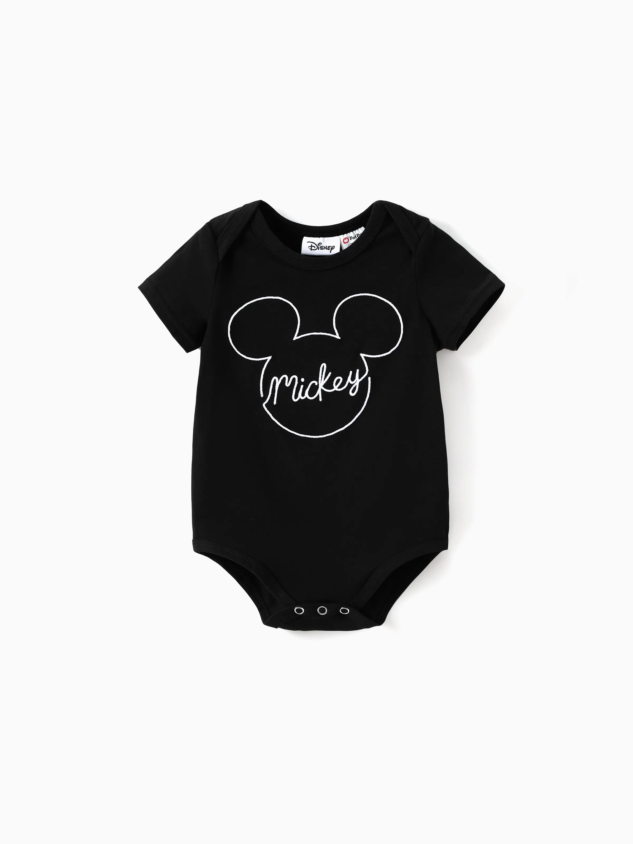 Disney Mickey and Friends Mommy and Me Family matching 1pc Mickey Mouse Allover Print Sporty Dress/Cotton Top /RomperExpression Casual Suits Family Set 3pcs Cotton Unisex Black - Image 9