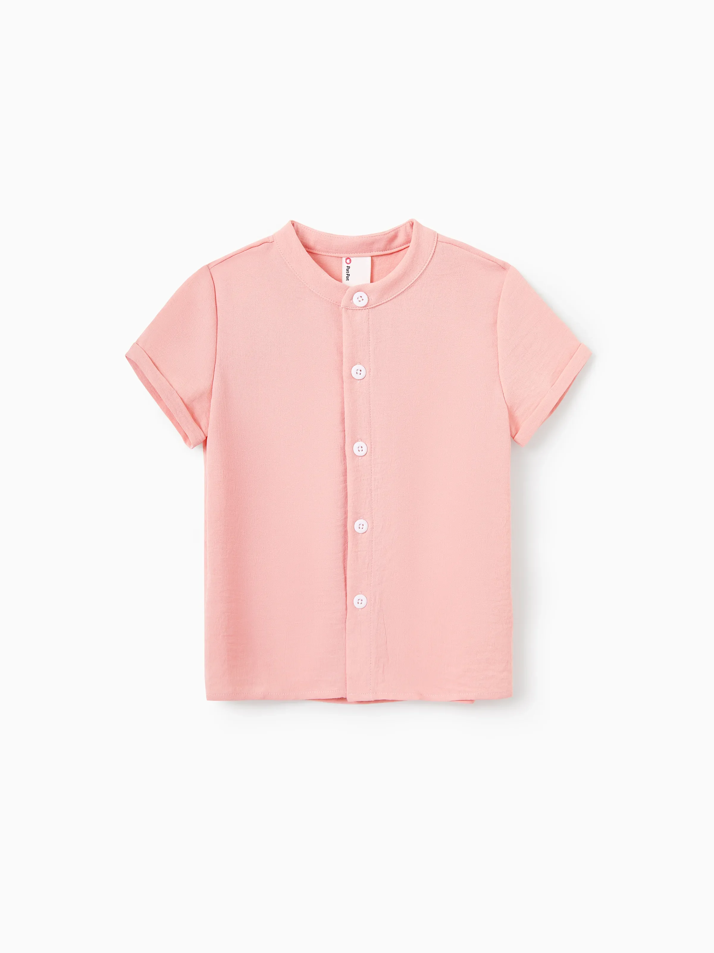 Mommy & me Pink Outfits Flower Print Smocked Tie-Back Cotton Dress for Mom & Daughter, Solid Shirts for Son, Perfect for Summer Family Outings & Photos Mauve Pink - Image 13