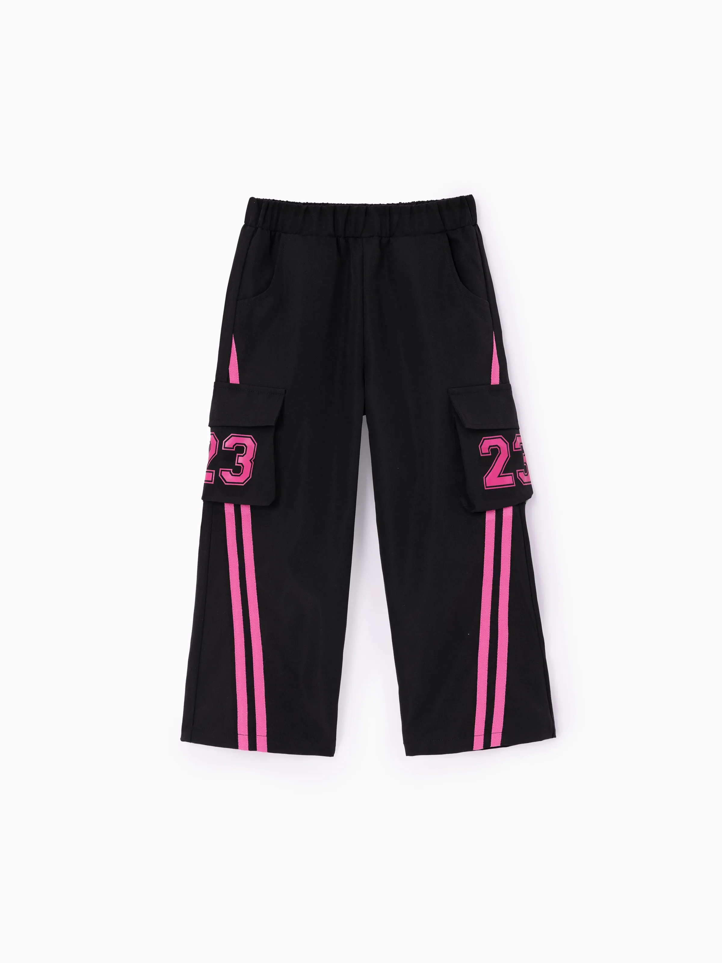 NEON Pop Toddler/Kid Girl Cargo Top Pants Set Hot Pink - Image 10