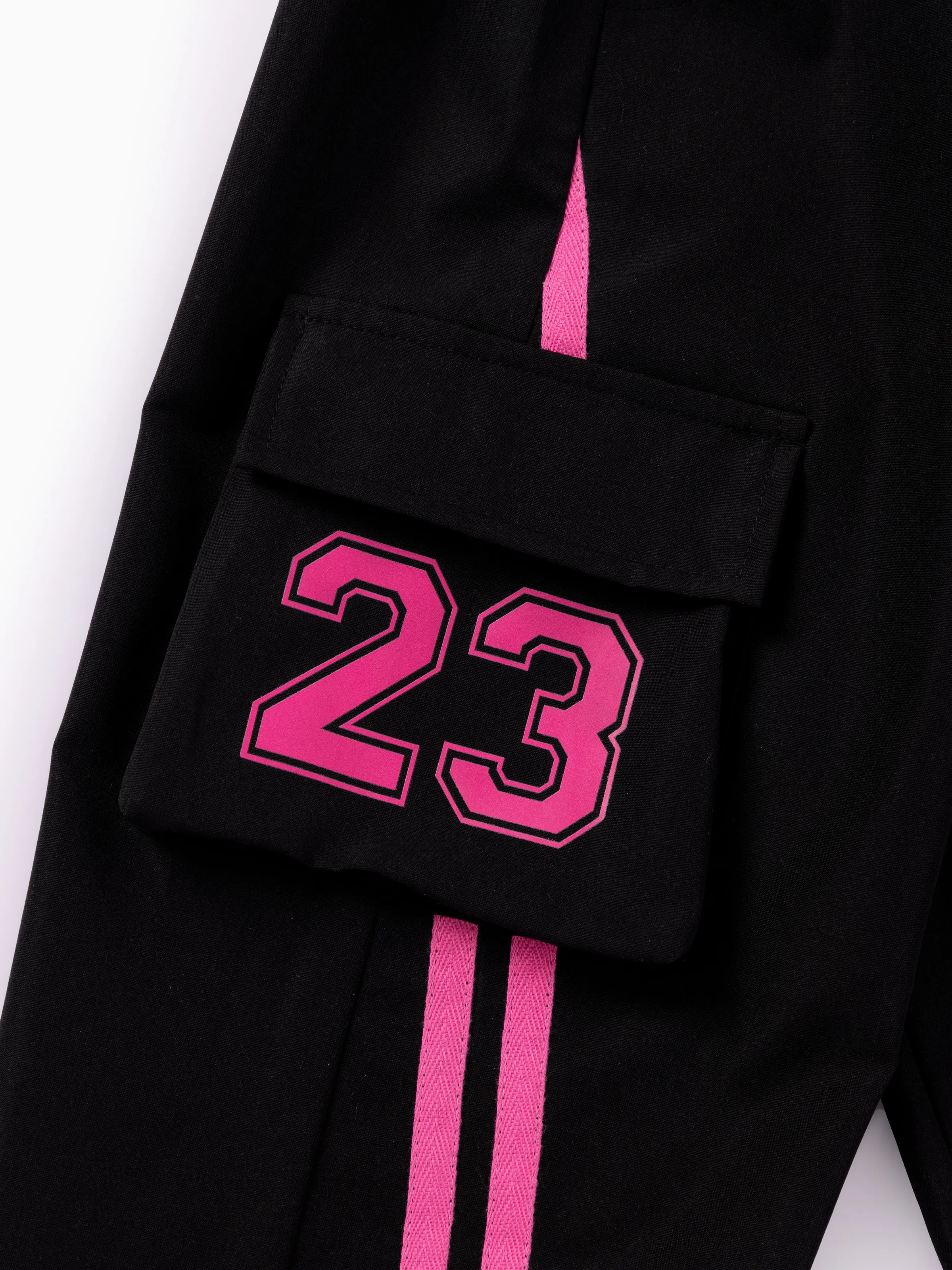 NEON Pop Toddler/Kid Girl Cargo Top Pants Set Hot Pink - Image 13